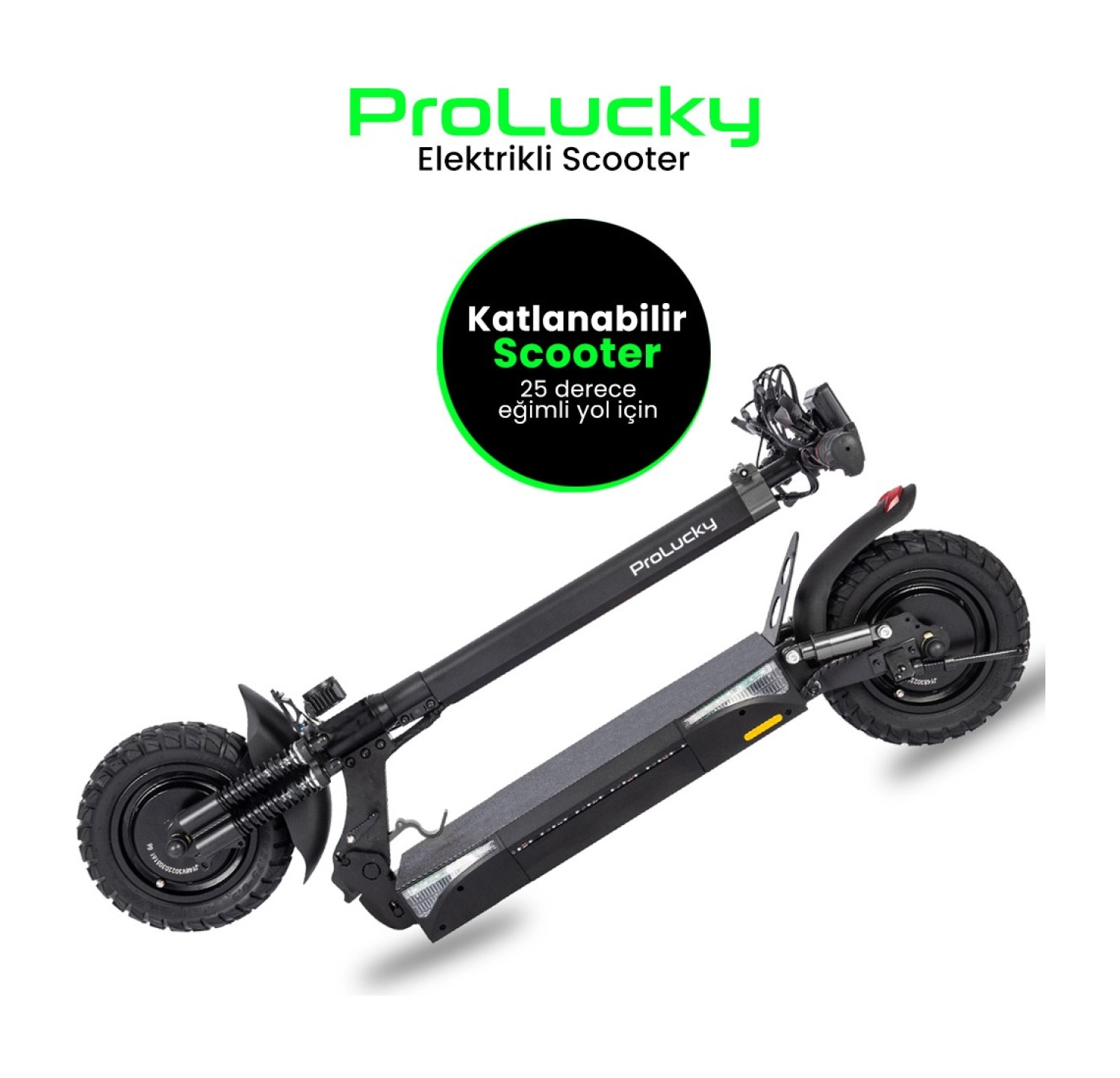 Pro Lucky Extreme Çift Motorlu Ve Çift Süspansiyonlu Elektrikli Scooter - Görsel 2