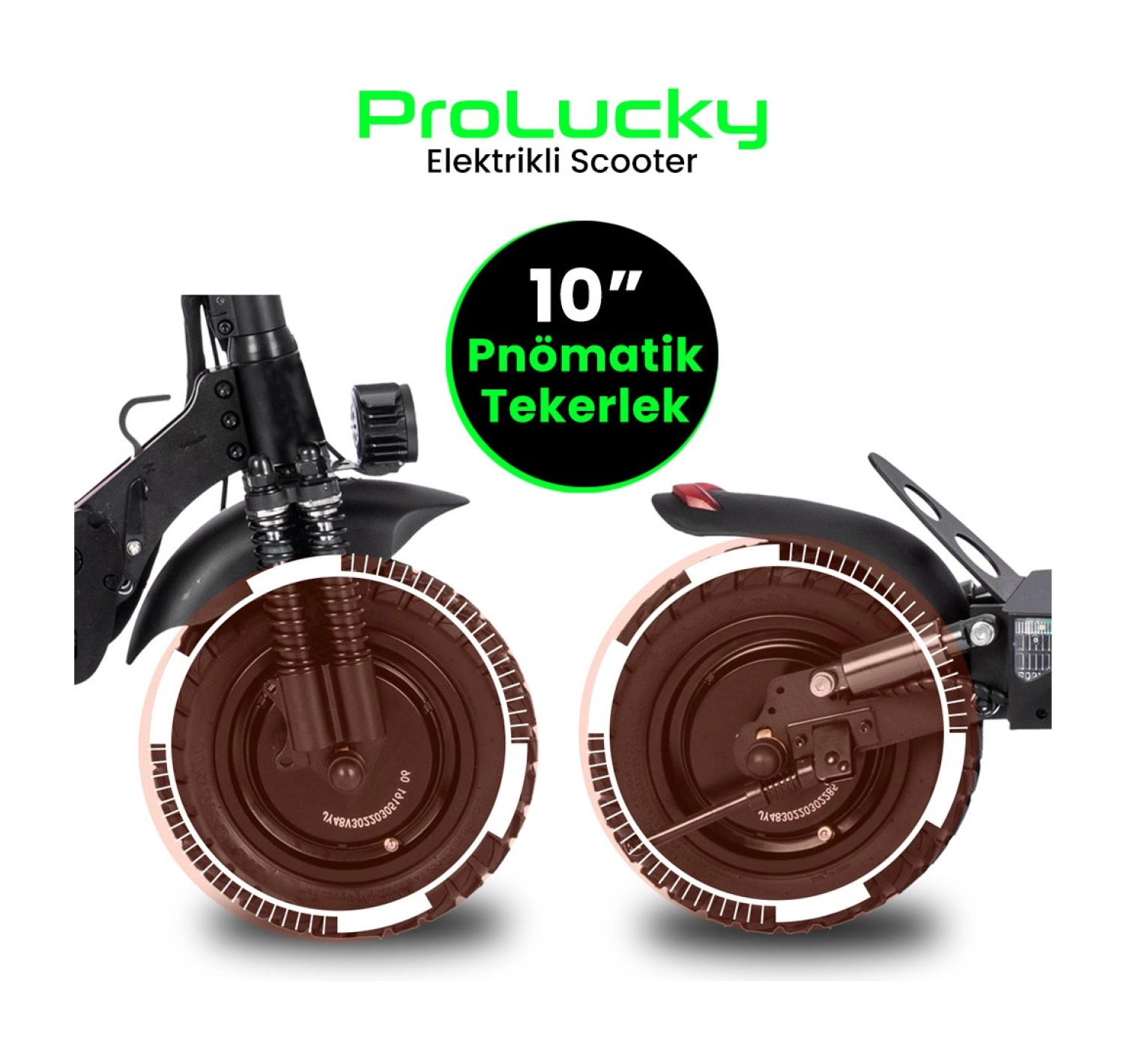 Pro Lucky Extreme Çift Motorlu Ve Çift Süspansiyonlu Elektrikli Scooter - Görsel 4