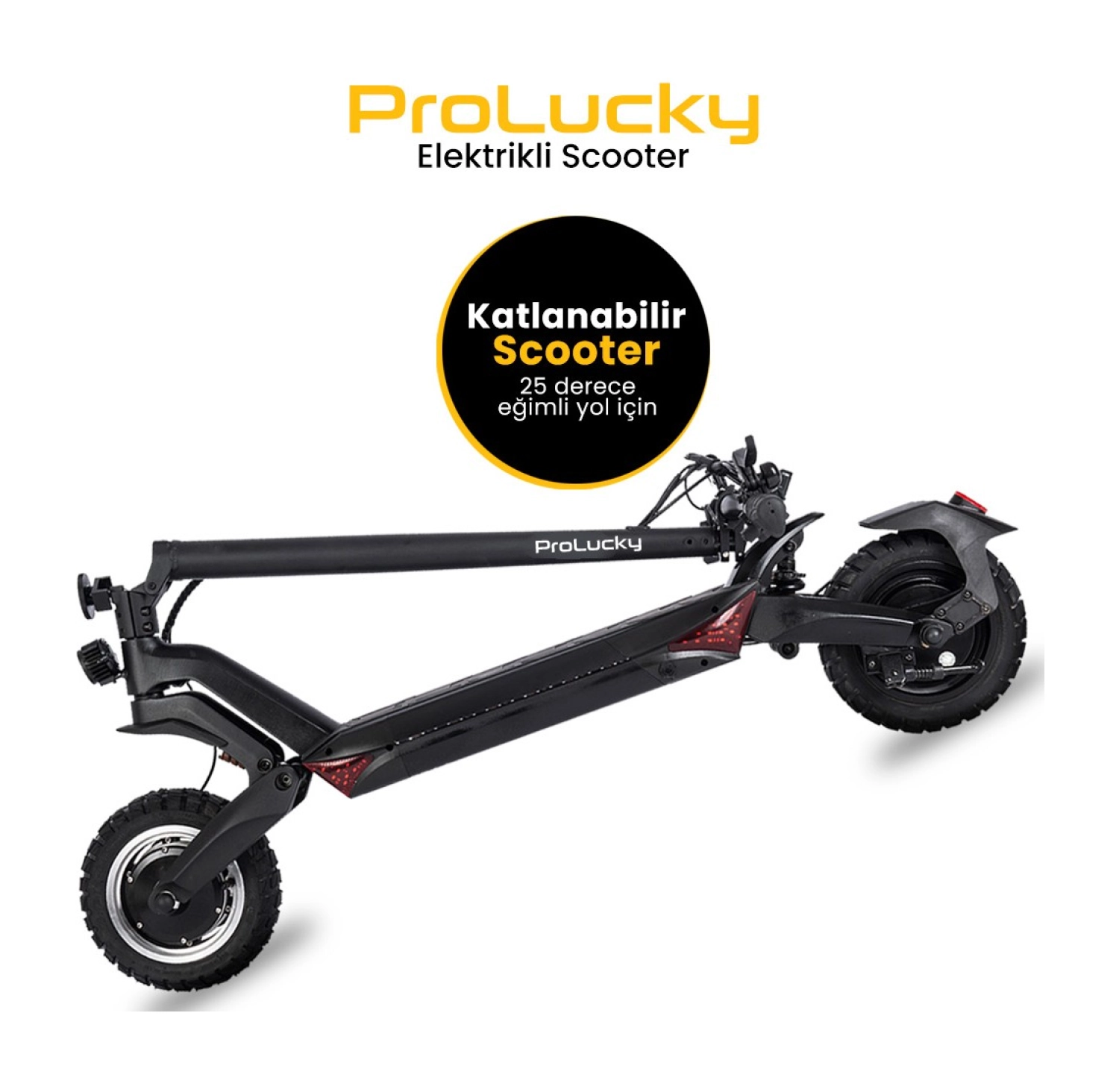Pro Lucky Off Road Çift Motorlu Ve Çift Süspansiyonlu Elektrikli Scooter - Görsel 3