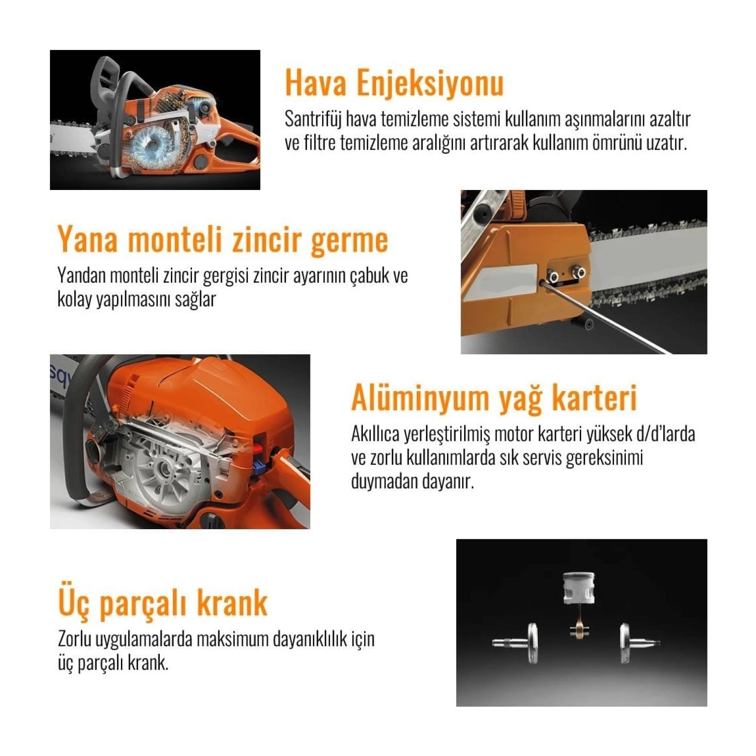 Prohummer Benzinli Ağaç Motor Testere - Görsel 3