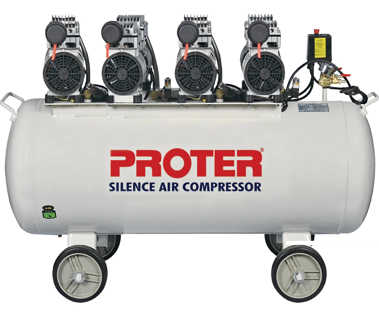 Proter 200 Lt Trifaze Sessiz & Yağsız Hava Kompresörü 4Hp 8Bar 3000W ürün görseli