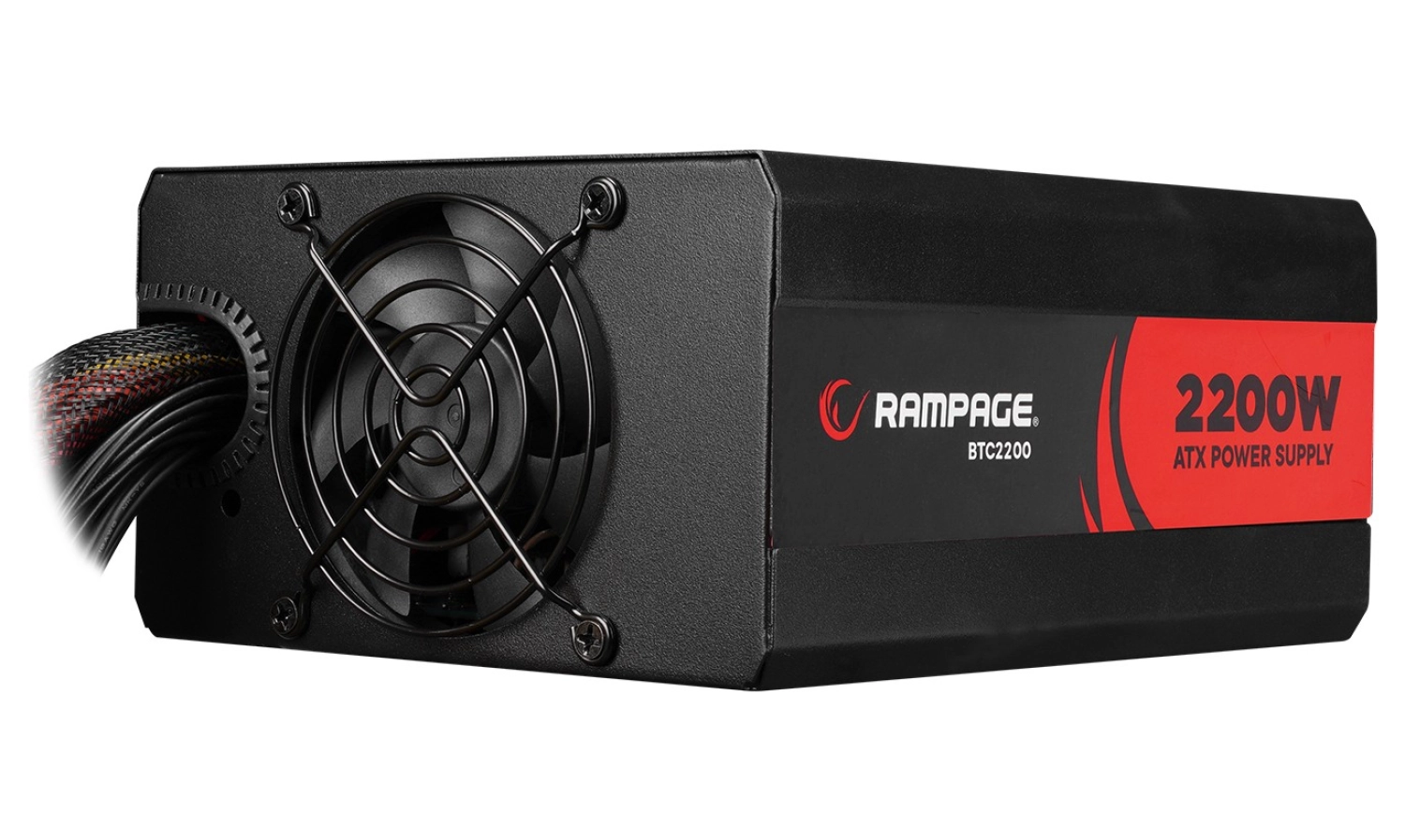 Rampage Btc2200 Real 2200W 16* Pcıe Vga Soket 14Cm+8Cm 2* Fanlı Bitcoin Power Supply - Görsel 2