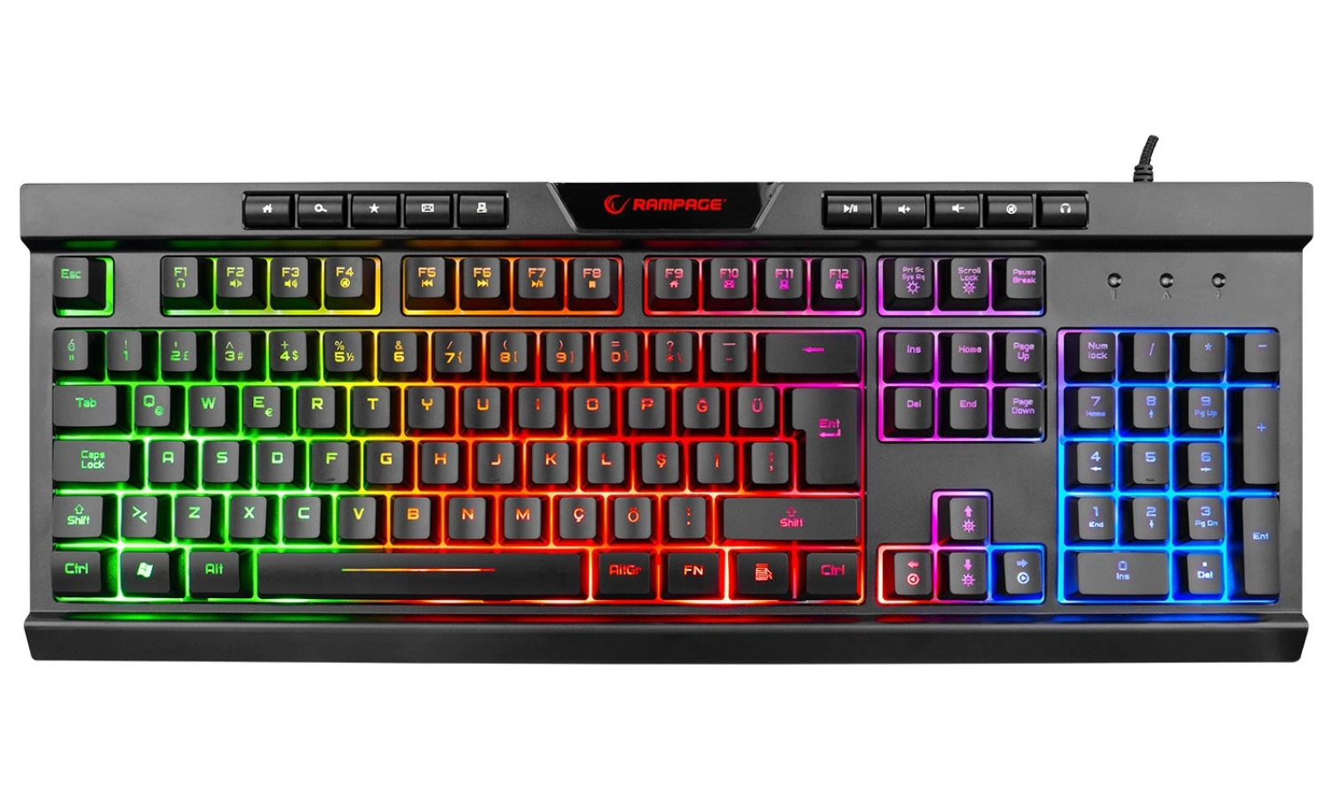 Rampage Bygame-K2 Rainbow Oyuncu Klavyesi - Görsel 4