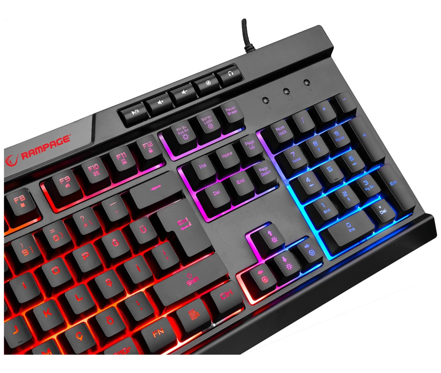 Rampage Bygame-K2 Rainbow Oyuncu Klavyesi ürün görseli