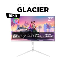 Rampage Glacier Gl27R180Q 27" Qhd 2K 180Hz 1Ms Ips G-Sync/Freesync Rgb Pivot Beyaz Oyuncu Monitörü