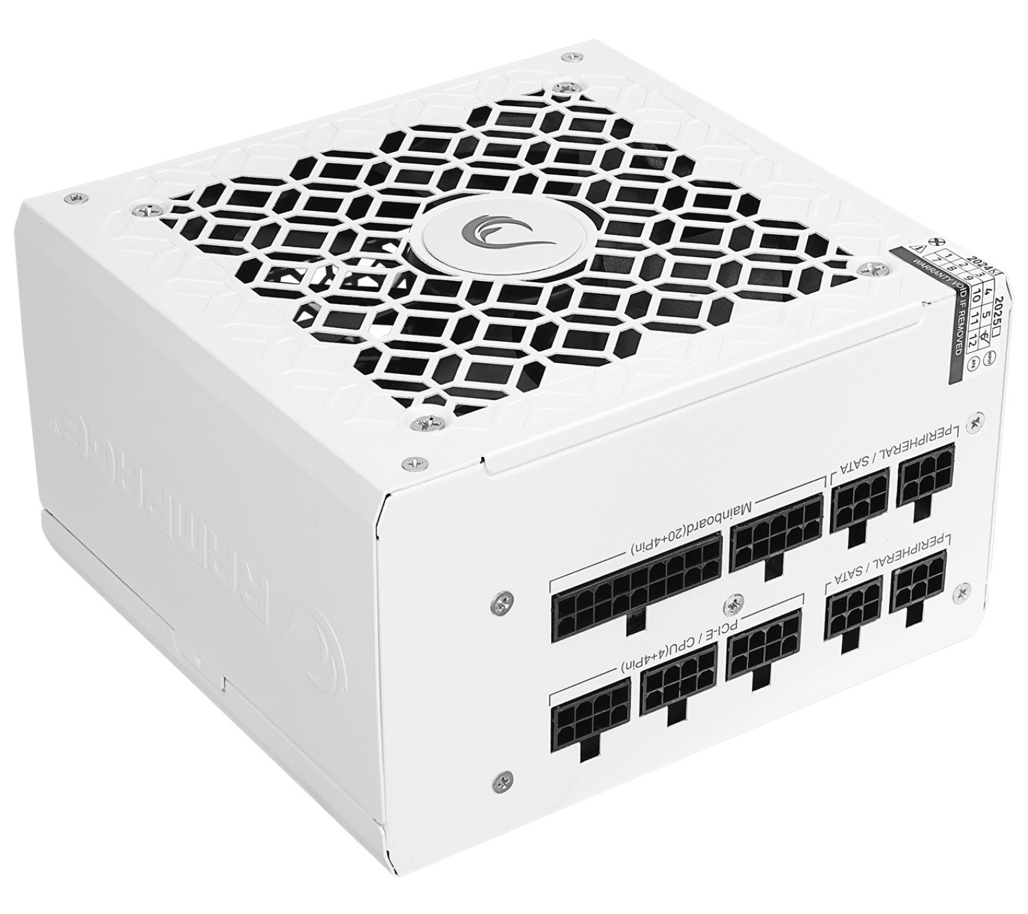 Rampage Mate M750-80Pb 750W 12Cm Fan Full Modular 80 Plus Bronze Aktif Pfc Beyaz Power Supply ürün görseli