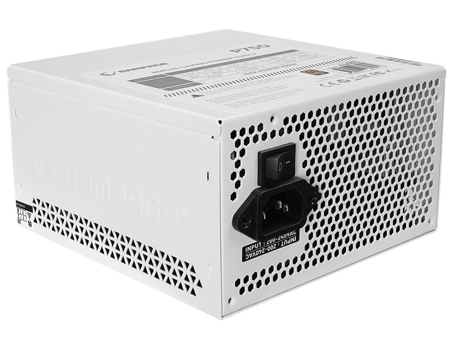 Rampage P750 750W 80+ Gold Apfc 14Cm Long Life Hdb Fan Beyaz Pc Power Supply - Görsel 2