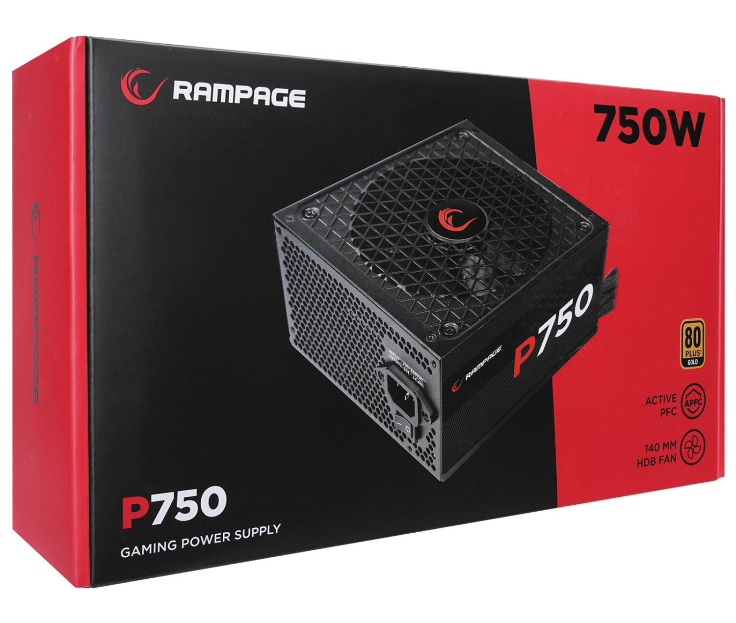 Rampage P750 750W 80+ Gold Apfc 14Cm Long Life Hdb Fan Beyaz Pc Power Supply - Görsel 5