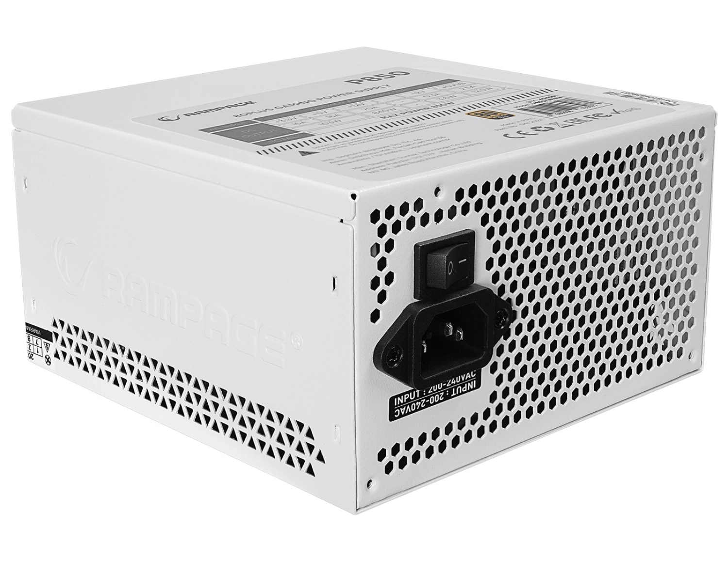 Rampage P850 850W 80+ Gold Apfc 14Cm Long Life Hdb Fan Beyaz Pc Power Supply - Görsel 3