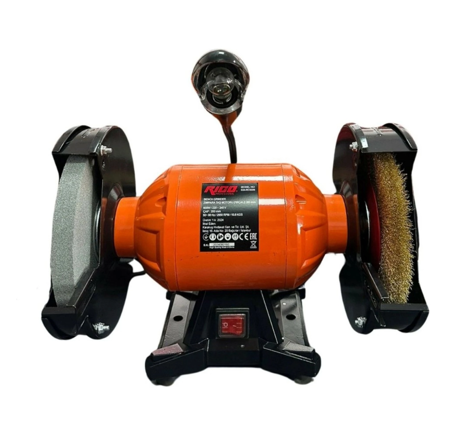 Ri̇co Fırçalı Taş Motoru 600W 200Mm Işikli ürün görseli