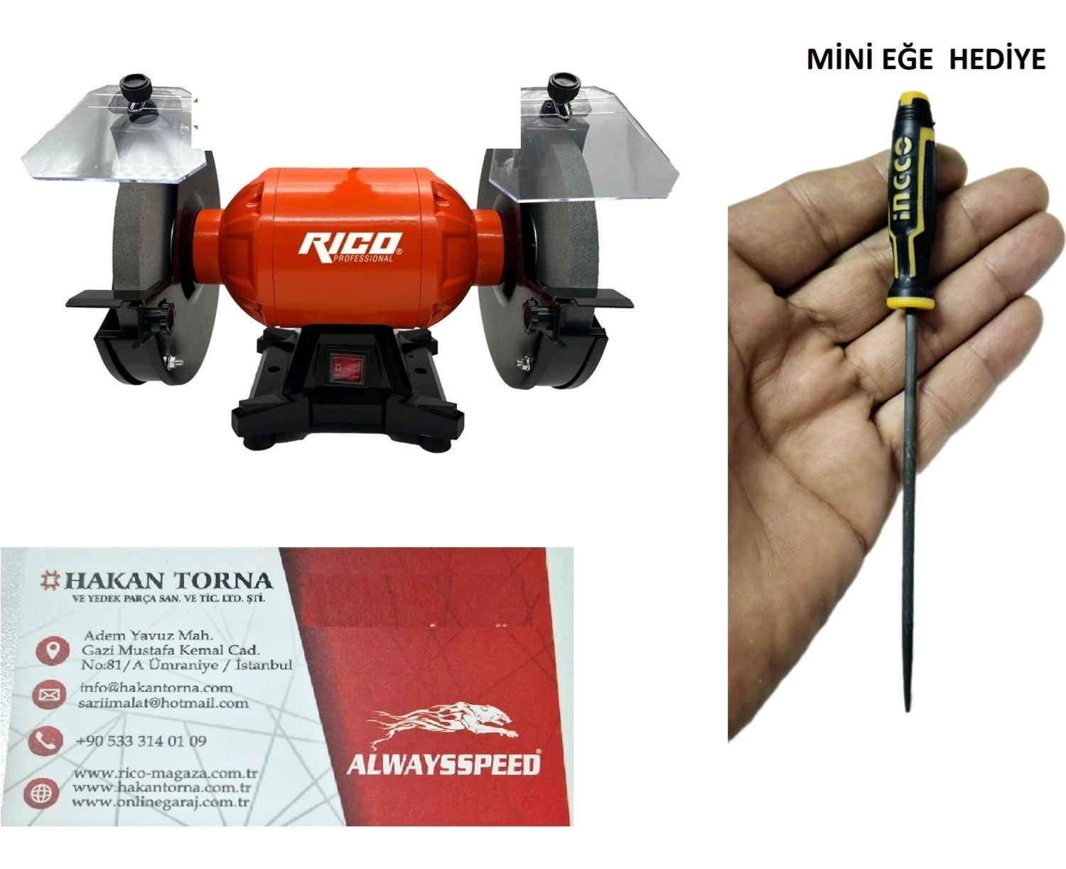 Rico Profesyonel Taş Motoru 500W 175Mm ürün görseli