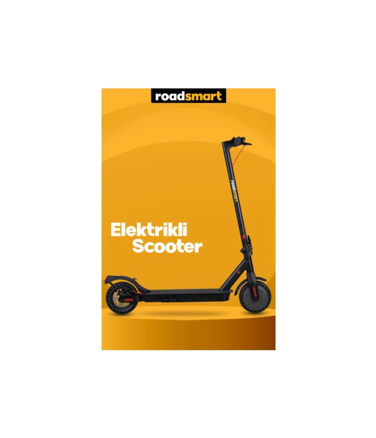 Roadsmart Garantili Katlanır Patlamaz Lastik Elektrikli Scooter - Görsel 3