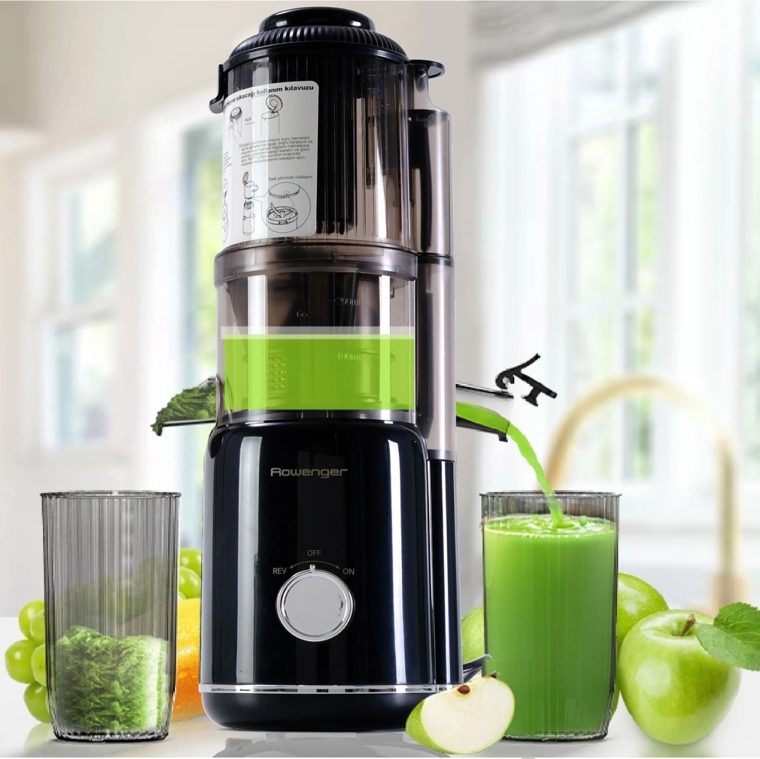 Rowenger Pue-2109N Slow Juicer 200 W Katı Meyve Sıkacağı ürün görseli