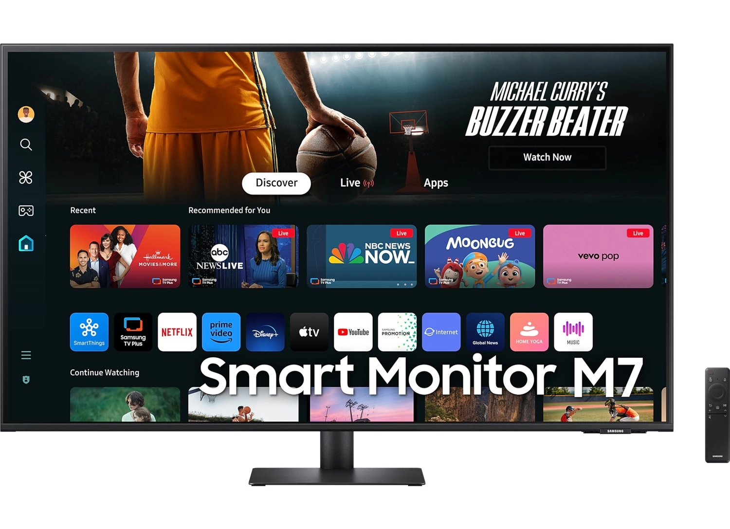 Samsung 43" 4Ms (Gtg) 60Hz (Usb-C,Hdmı,Usb-A) M7 M70D Hdr10 Va Panel 4K Uhd Akıllı Monitör - Ls43Dm702Uuxuf ürün görseli