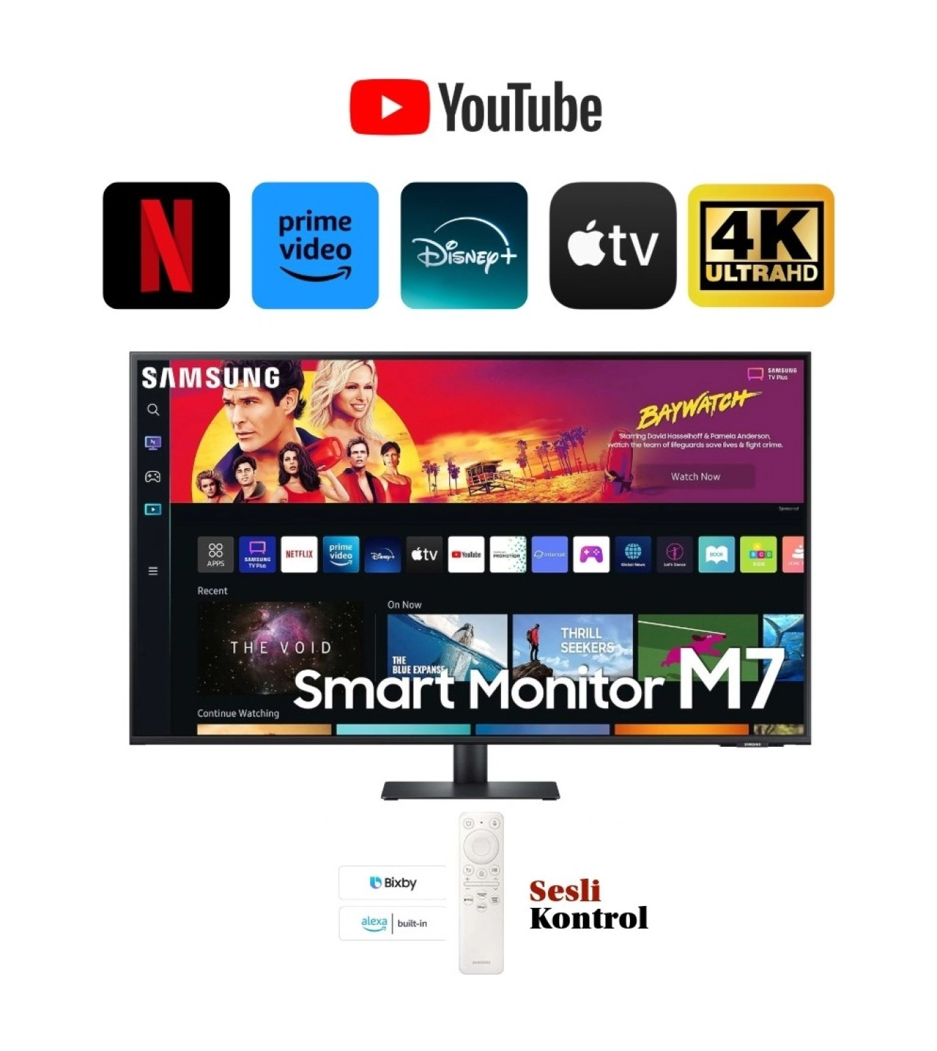 Samsung 4K Ultra Hd Hdr10 Monitör 109 Ekran 43" Wi-Fi Bağlantı Smart Slim Monitör- Tv ürün görseli