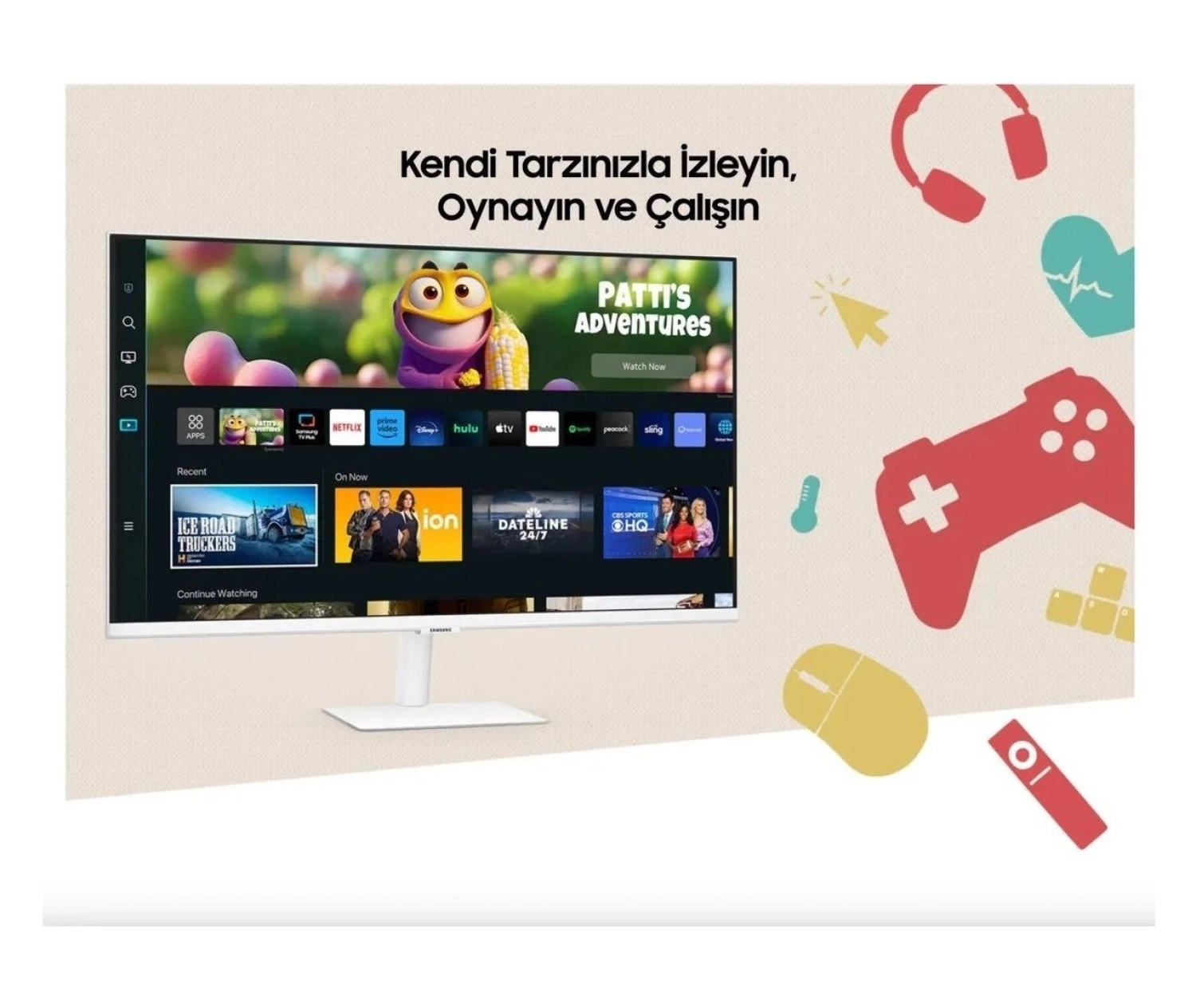 Samsung 4K Ultra Hd Hdr10 Monitör 109 Ekran 43" Wi-Fi Bağlantı Smart Slim Monitör- Tv - Görsel 9