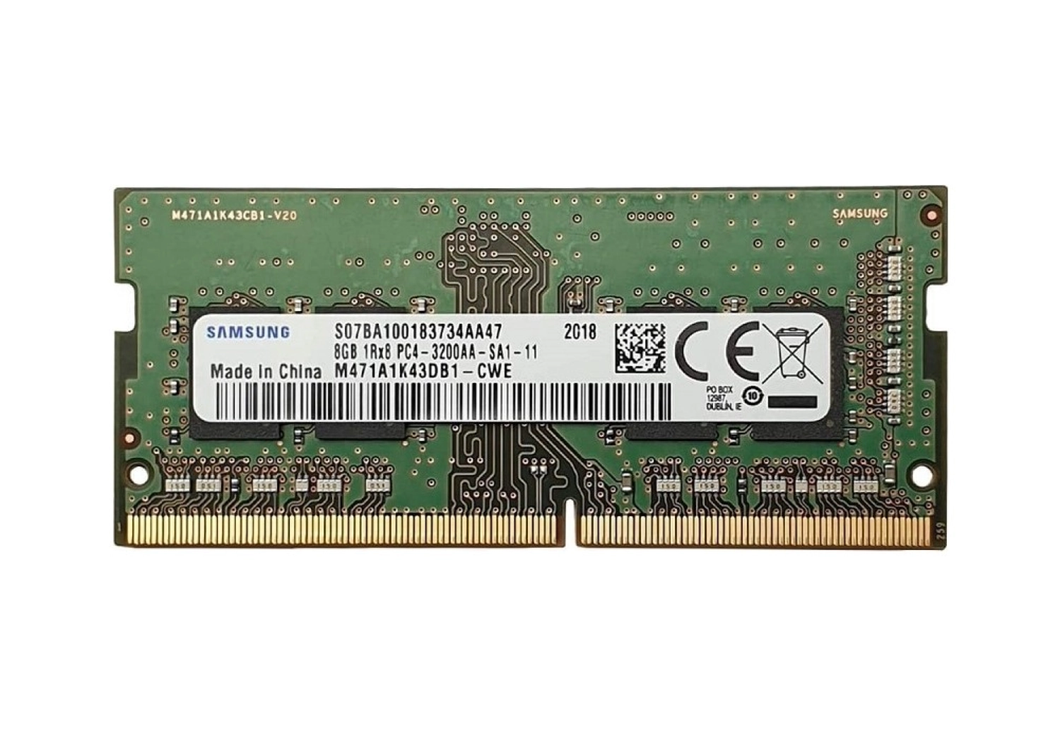 Samsung 8Gb 3200Mhz Ddr4 Sodımm Kutusuz - M471A1K43Db1-Cwe ürün görseli