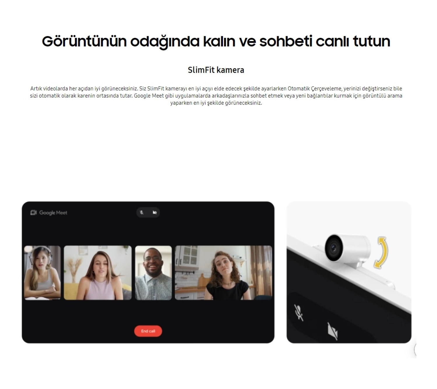 Samsung Akıllı-Smart Monitör Tv M8-32 Inç 4K 80 Ekran- Kamera , Silim Tasarım Type-C, Bluetooth Ve Wi-Fi Bağlantı Premium Monitör-Tv - Görsel 13