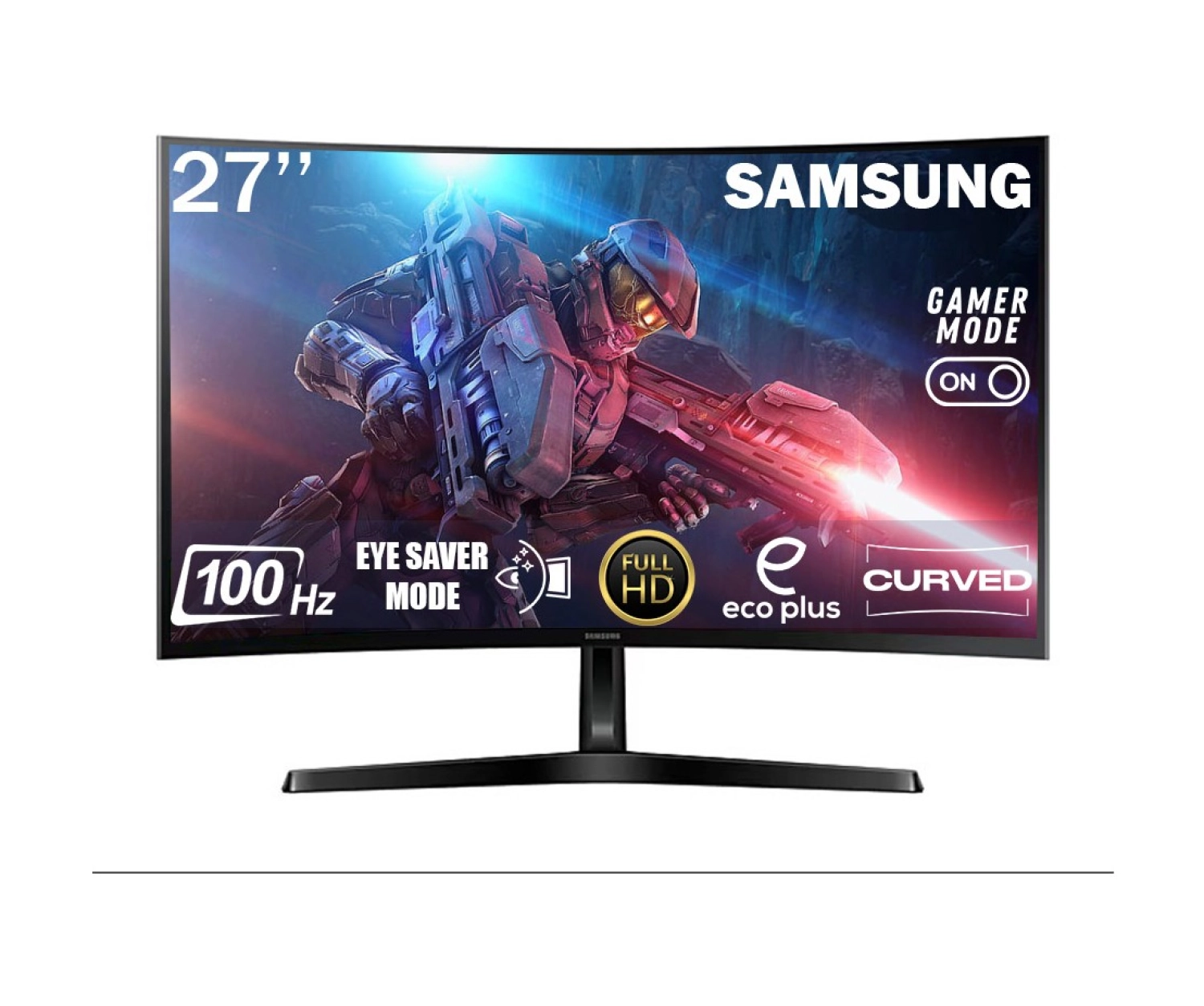 Samsung Essential S3 27" 4 Ms 100 Hz Full Hd Curved Led Monitör Ls27D366Gauxuf ürün görseli