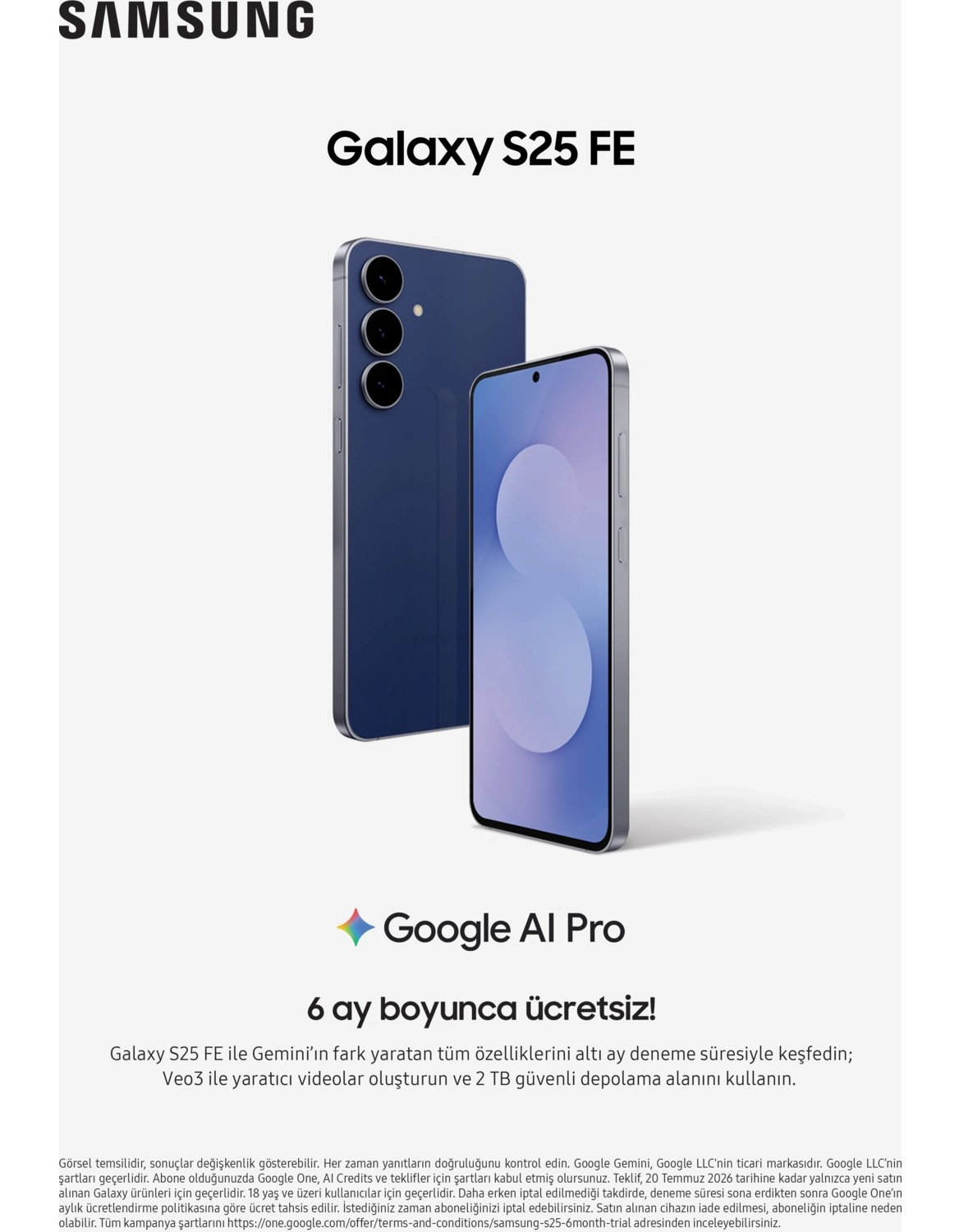 Samsung Galaxy S25 Fe 256 Gb 8 Gb Ram Lacivert - Görsel 3