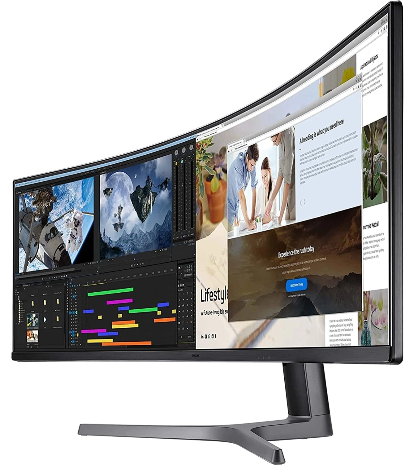 Samsung Lc49Rg90Ssrxuf 49 Inç Crg9 4 Ms 120 Hz Dual Qhd Qled Kavisli Gaming Monitör - Görsel 2