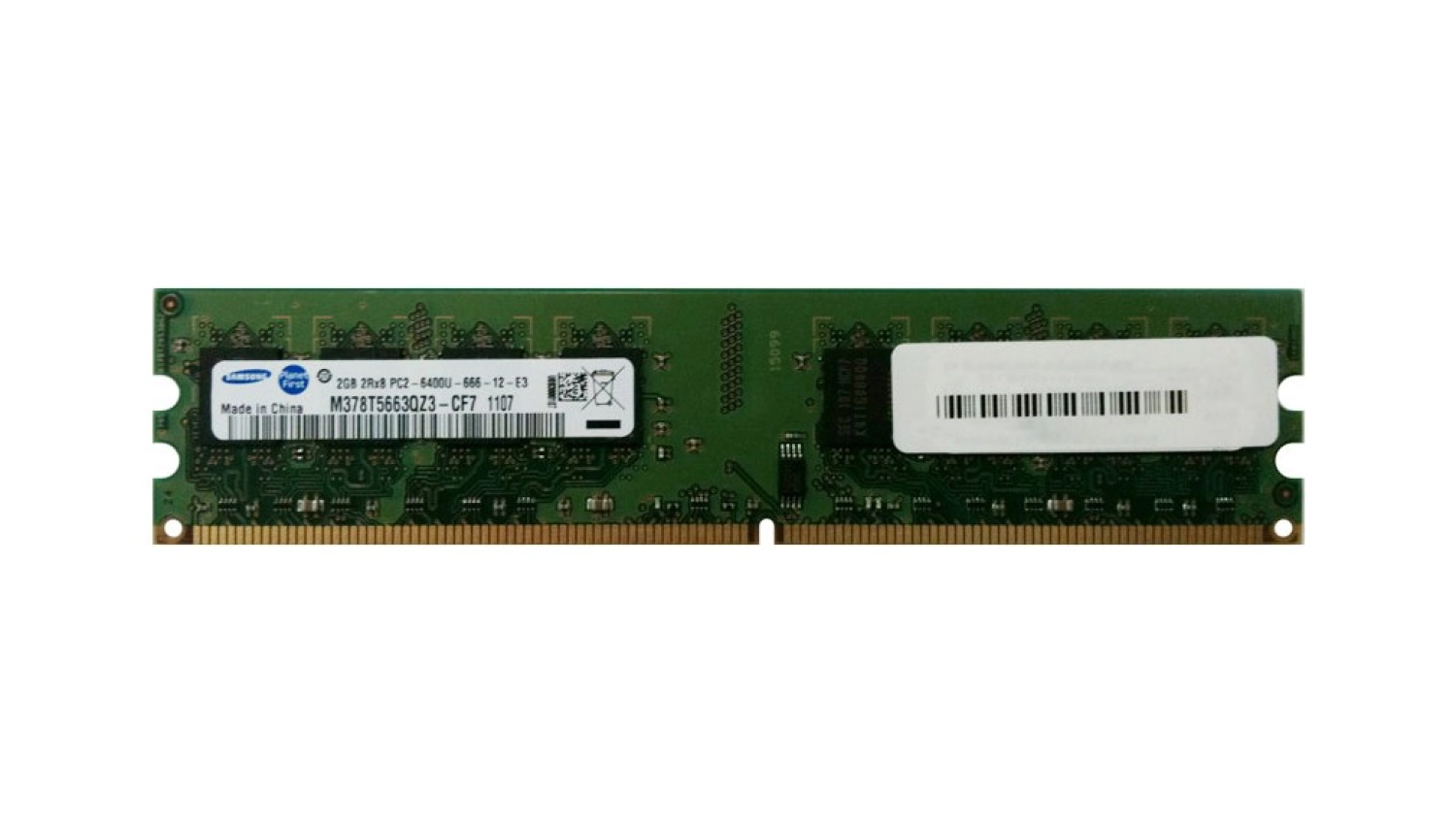 Samsung M378T5663Eh3-Cf7 2Gb Ddr2 Pc2-6400U 800Mhz Masaüstü Ram Bellek ürün görseli