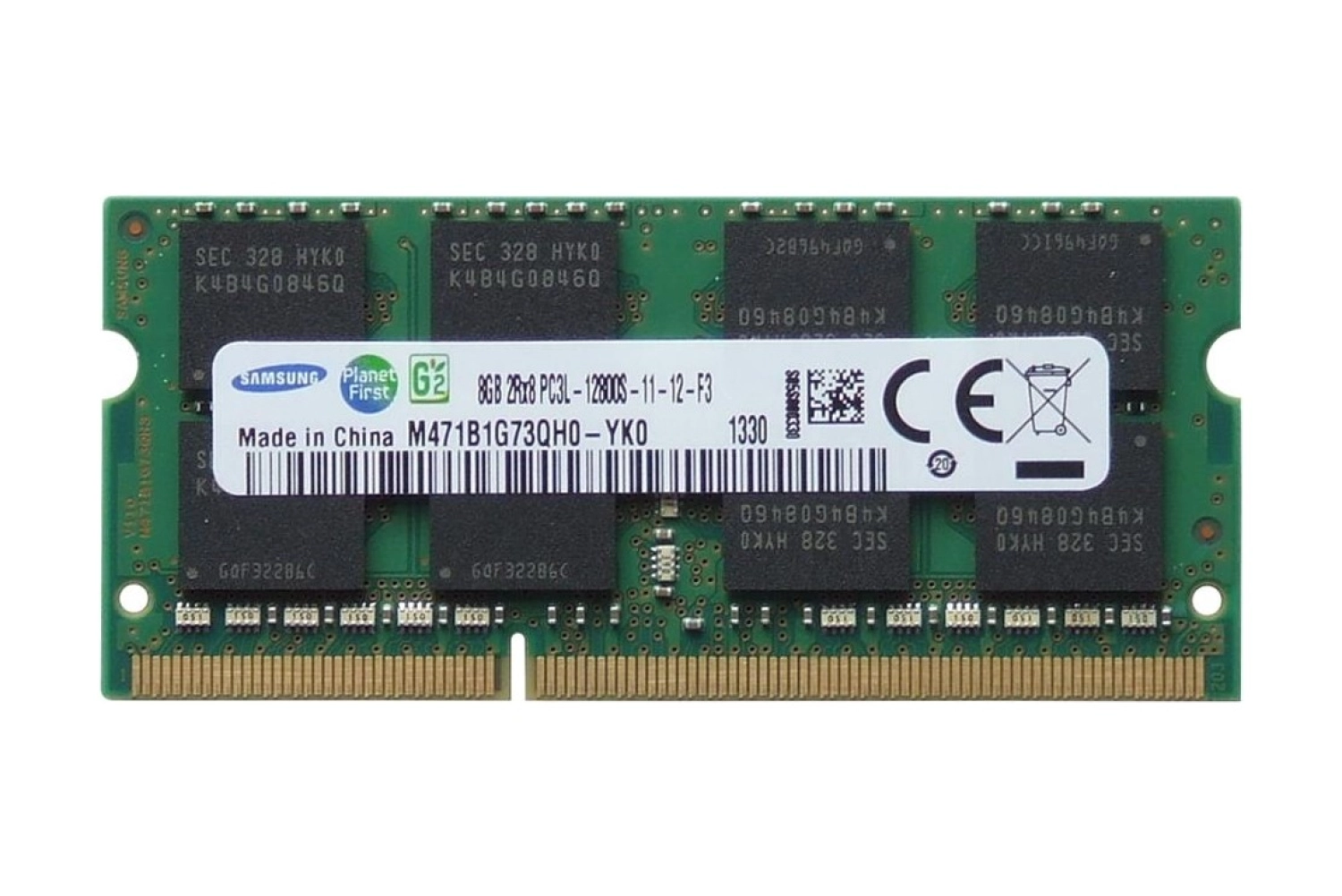 Samsung M471B1G73Qh0-Yk0 Pc3L-12800S 8Gb 1600Mhz Ddr3 Notebook Ram ürün görseli