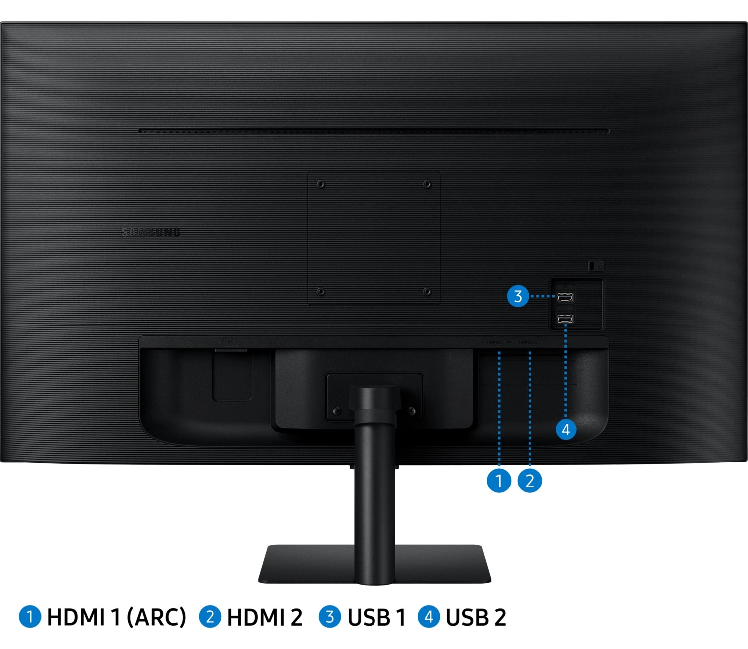 Samsung M5 Ls27Cm500Euxuf 27" 4Ms Full Hd Led Monitör Siyah - Görsel 3