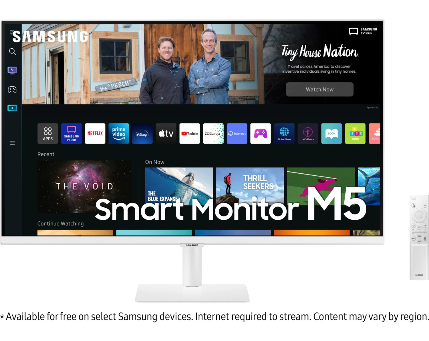 Samsung M5 Ls32Bm501Euxuf 32" 60Hz 4Ms Fhd (Wifi, Bluetooth, Airplay) Hdr10 Beyaz Hoparlörlü Smart Monitör + Luciole Lambader Hediye ürün görseli