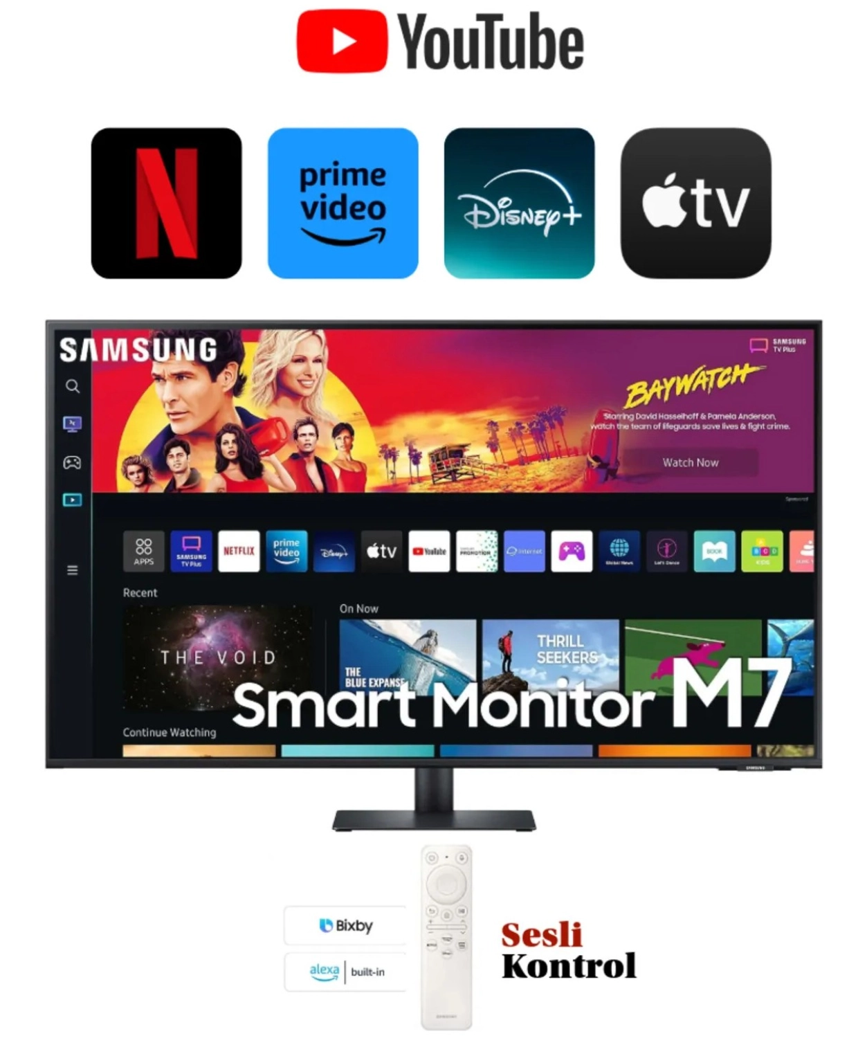 Samsung M7 43'' Wifi Bağlantı 4K Ultra Hd Hdr10 60Hz 4Ms (Hdmı Type-C) Slim Akıllı Monitör Tv - Görsel 3