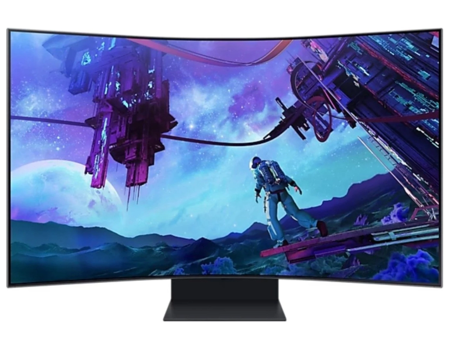 Samsung Odyssey Ark Ls55Cg97Wnuxuf 55 Inç Uhd 165Hz 1Ms Pivot Asansör Multi View Hdr10+ 1000R Kavisli Kokpit Quantum Mini Led Smart Gaming Hub Monitör - Görsel 2