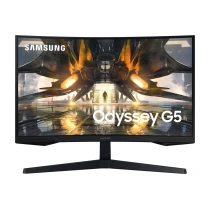 Samsung Odyssey G5 27" 1Ms 165Hz Va Wqhd (Display Port+Hdmi) Freesync Premium Curve Monitör Ls27Ag550Euxuf