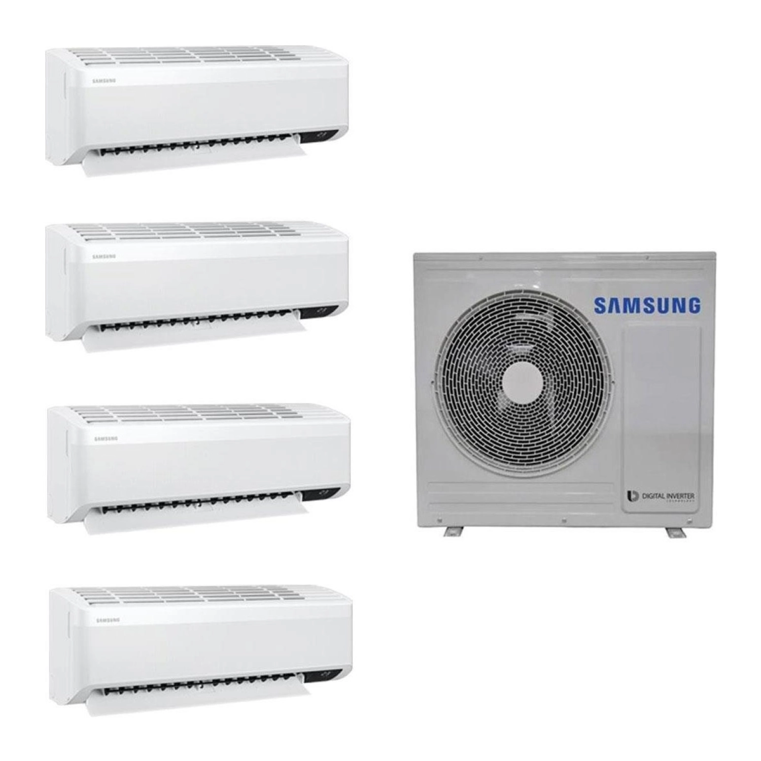 Samsung Wind Free (Aj100Txj5Kh/Ea) 9+12+12+18 Btu 10 Kw Dış Ünite A+++ 18000 Btu 1+4 Sistem Multi inverter Duvar Tipi Klima - Görsel 2