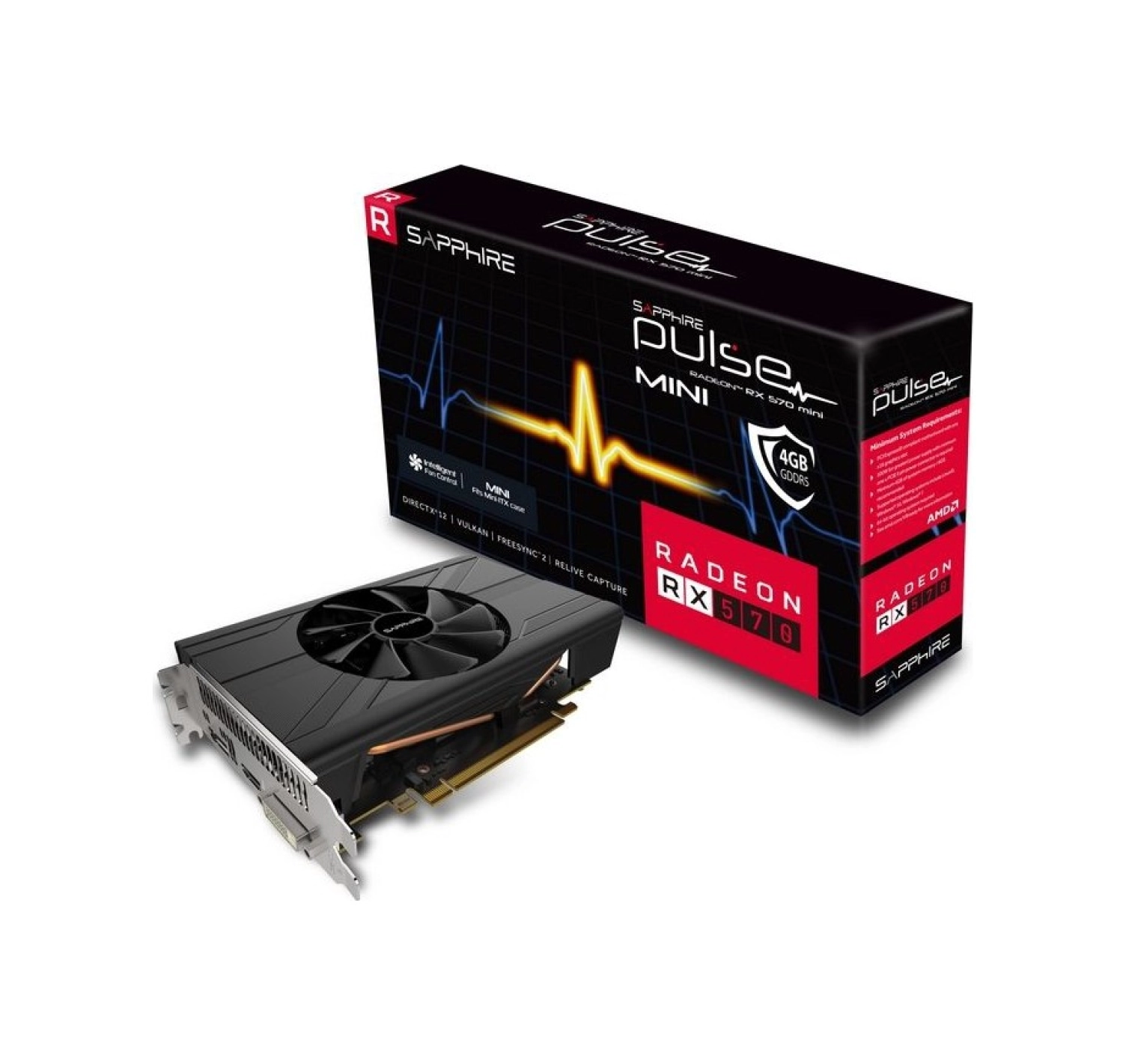 Sapphire Pulse Itx Amd Radeon Rx 570 4G 256Bit Gddr5(Dx12)Pci-E 3.0 Ekran Kartı 11266-06-20G ürün görseli