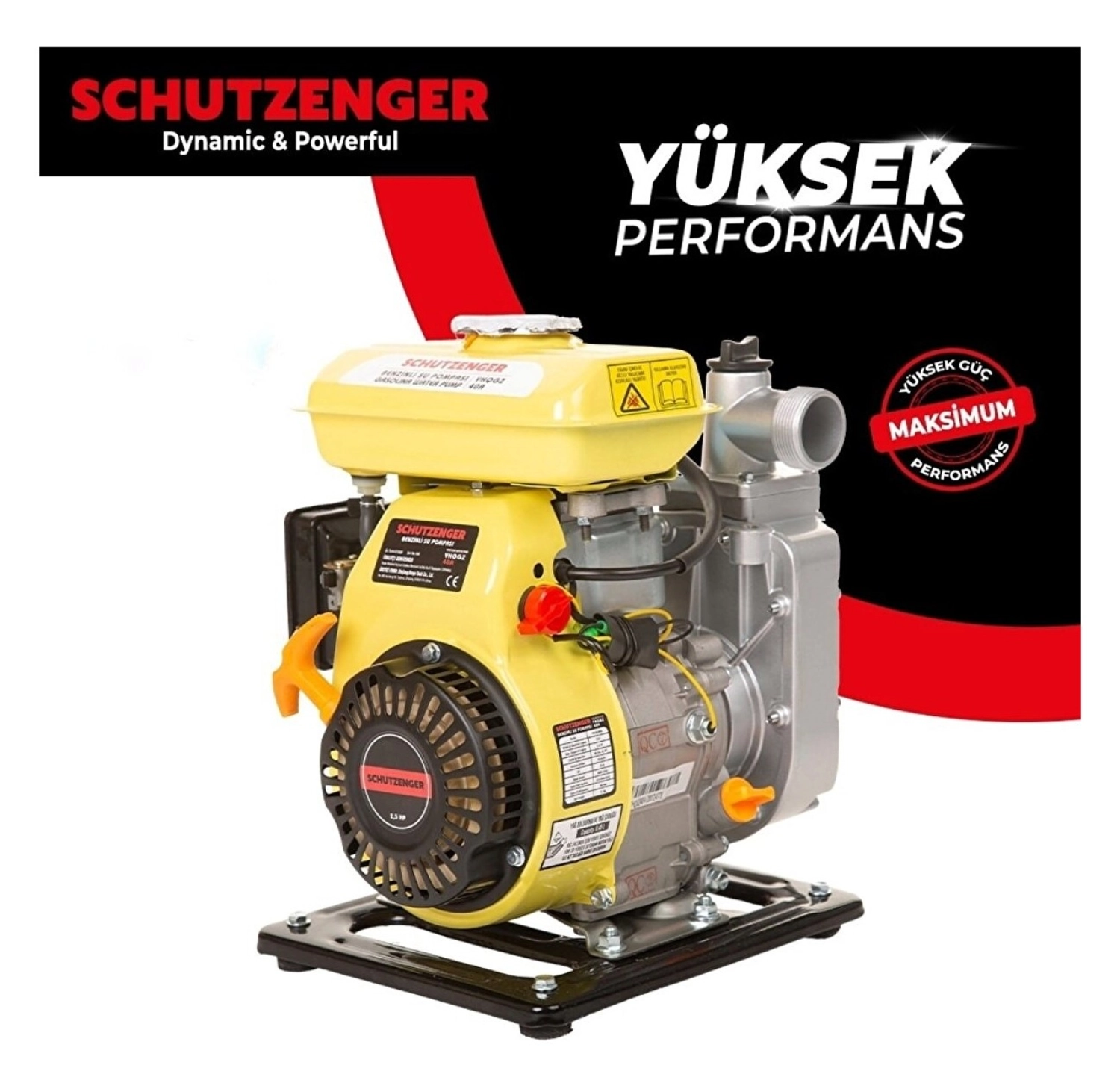 Schutzenger Profesyonel 3.5 Hp Benzinli Su Pompası 1,5 Inç 3,5 Hp Sc-40A S - Görsel 2