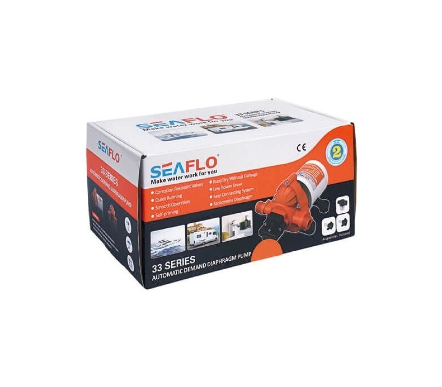 Seaflo Karavan, Tekne Hidroforu 12 V 7.6 Lt/Dk 30 Psi 2 Bar Sfdp1-020-030-33 - Görsel 4