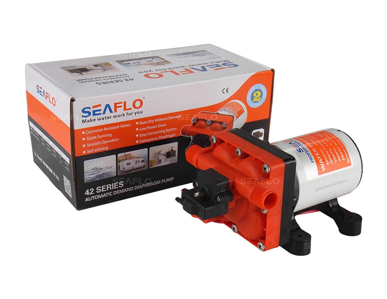 Seaflo Karavan, Tekne Hidroforu 24 Volt 11.3 Lt/Dak 55 Psi 3.7 Bar ürün görseli
