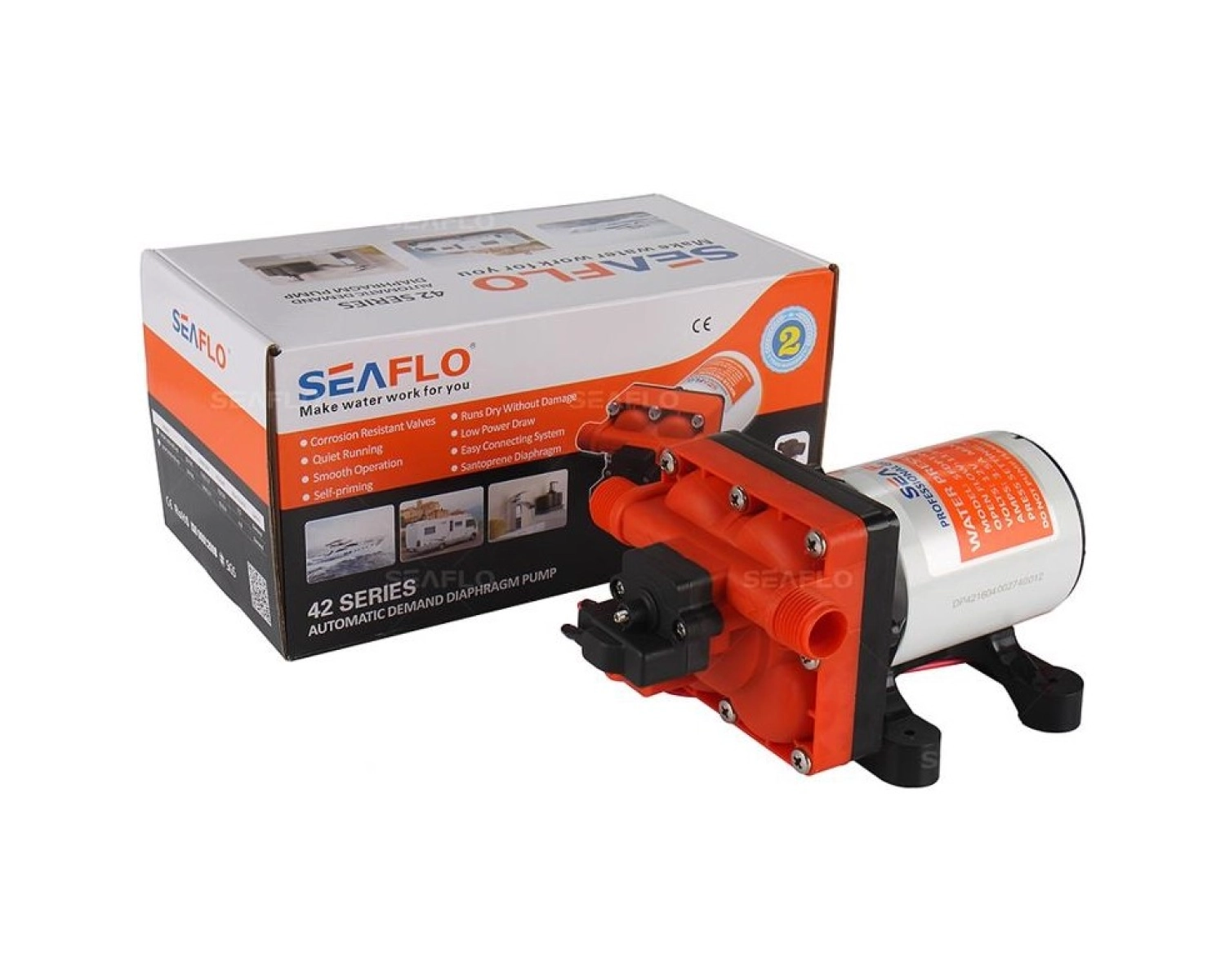 Seaflo Sfdp1-030-055-42 Karavan, Tekne Hidroforu 12 Volt 11.3 Lt/Dak 55 Psi 3.7 Bar ürün görseli