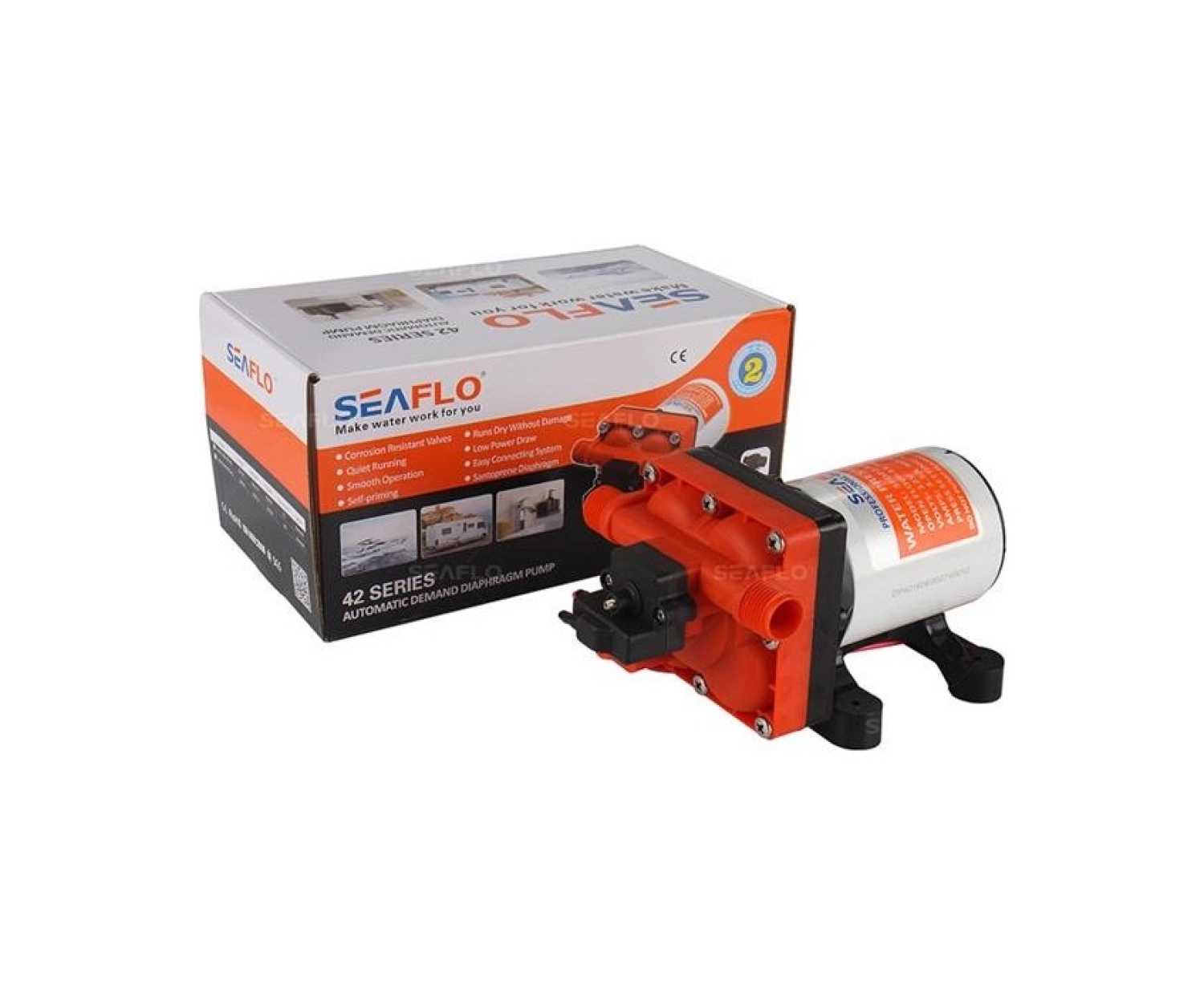 Seaflo Sfdp1-050-055-42 Karavan, Tekne Hidroforu 12 Volt 18.9 Lt/Dak 55 Psi 3.7 Bar ürün görseli