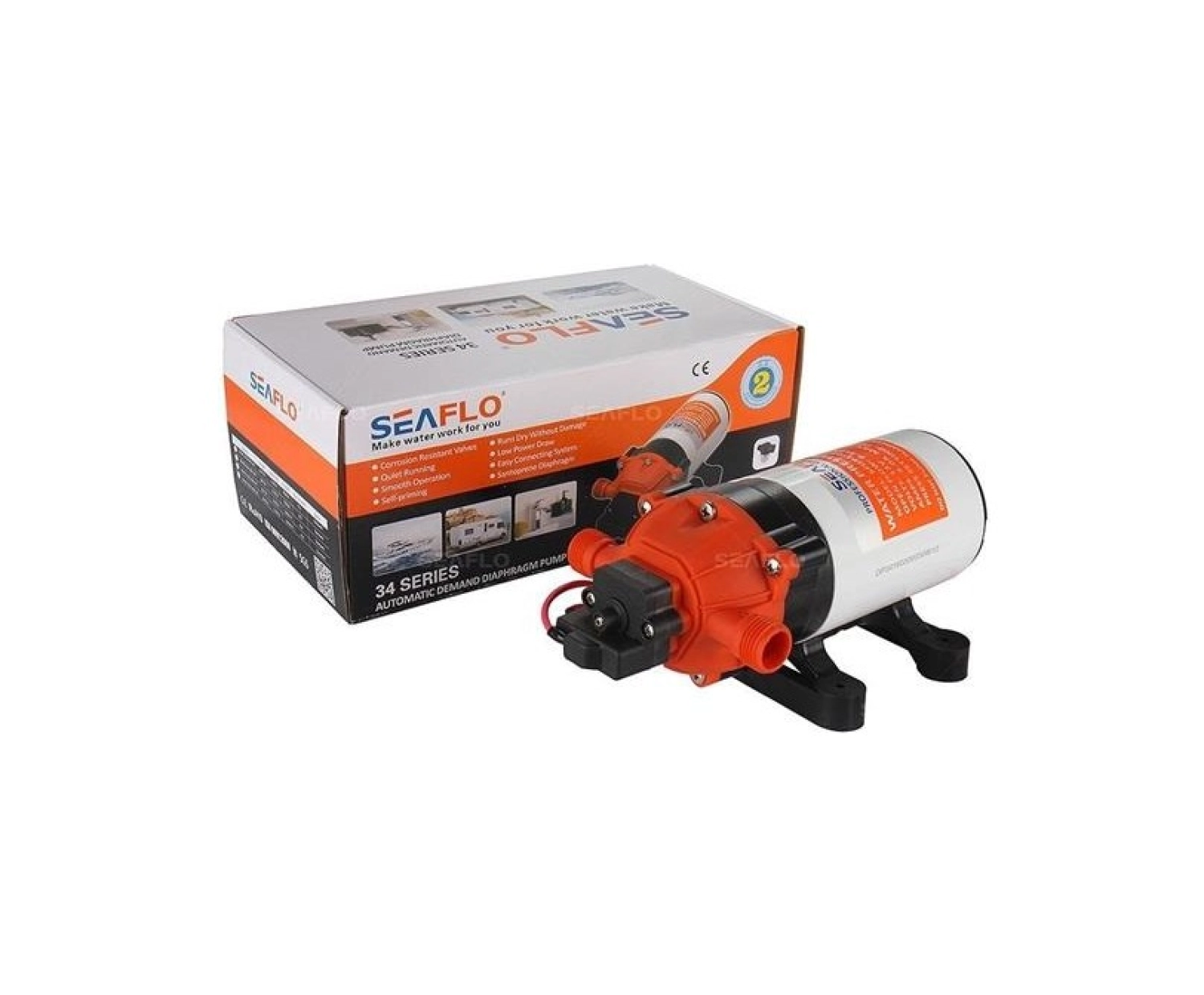 Seaflo Sfdp2-016-100-34 Karavan, Tekne Hidroforu 24 Volt 6 Lt/Dak 100 Psi 6.8 Bar ürün görseli