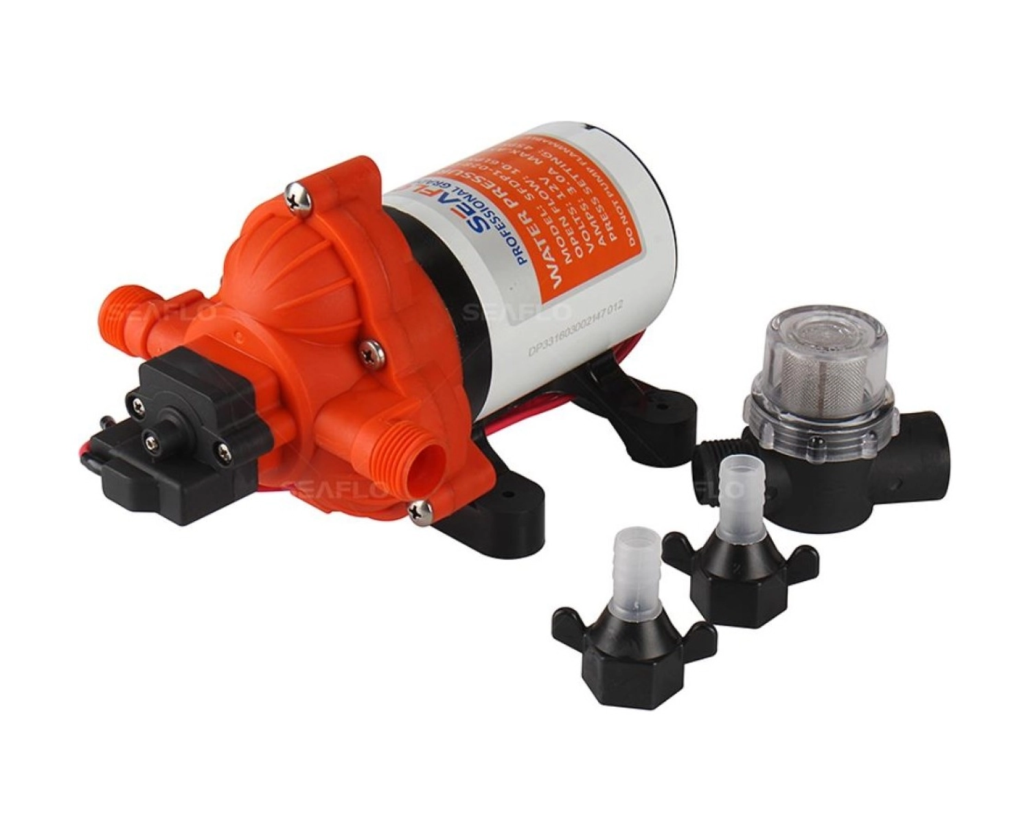 Seaflo Sfdp2-030-045-33 Karavan, Tekne Hidroforu 24 Volt 11.3 Lt/Dak 45 Psi 3.1 Bar - Görsel 2