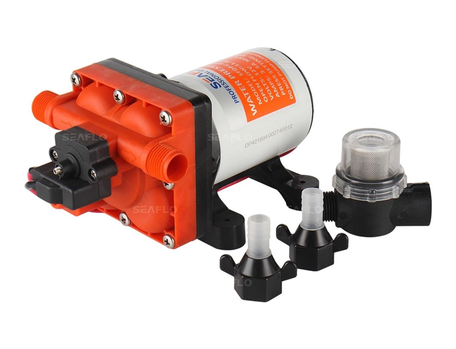 Seaflo Sfdp2-050-055-42 Karavan, Tekne Hidroforu 24 Volt 18.9 Lt/Dak 55 Psi 3.7 Bar - Görsel 2