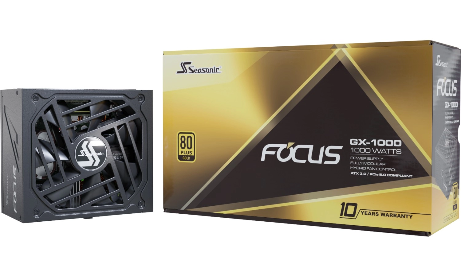 Seasonic Focus Gx-1000 Atx 3.0 1000W 80+ Gold Pcıe 5.0 12Vhpwr Tam Modüler Güç Kaynağı (Sea-Ssr-1000Fx3) ürün görseli