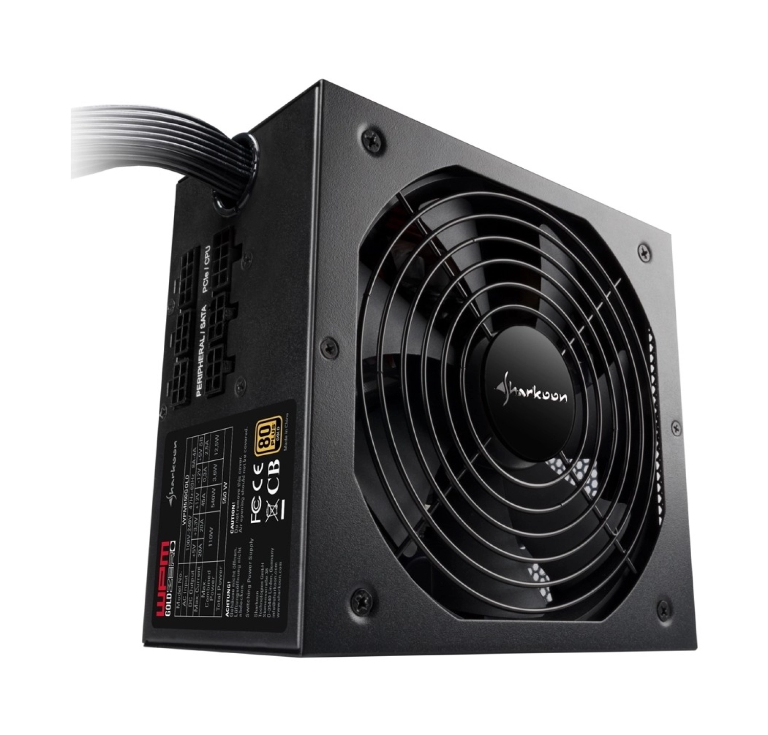 Sharkoon Gold Zero 550W 80+Gold Atx Power Supply ürün görseli