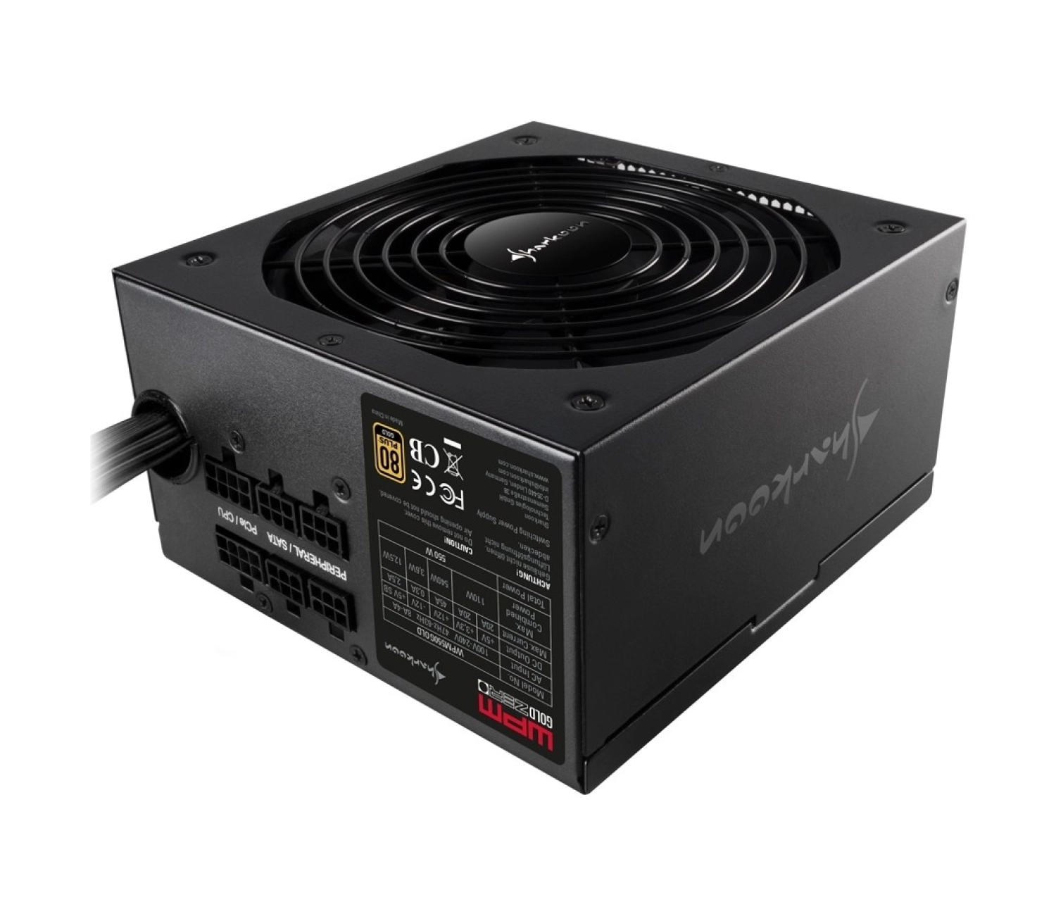 Sharkoon Gold Zero 550W 80+Gold Atx Power Supply - Görsel 2