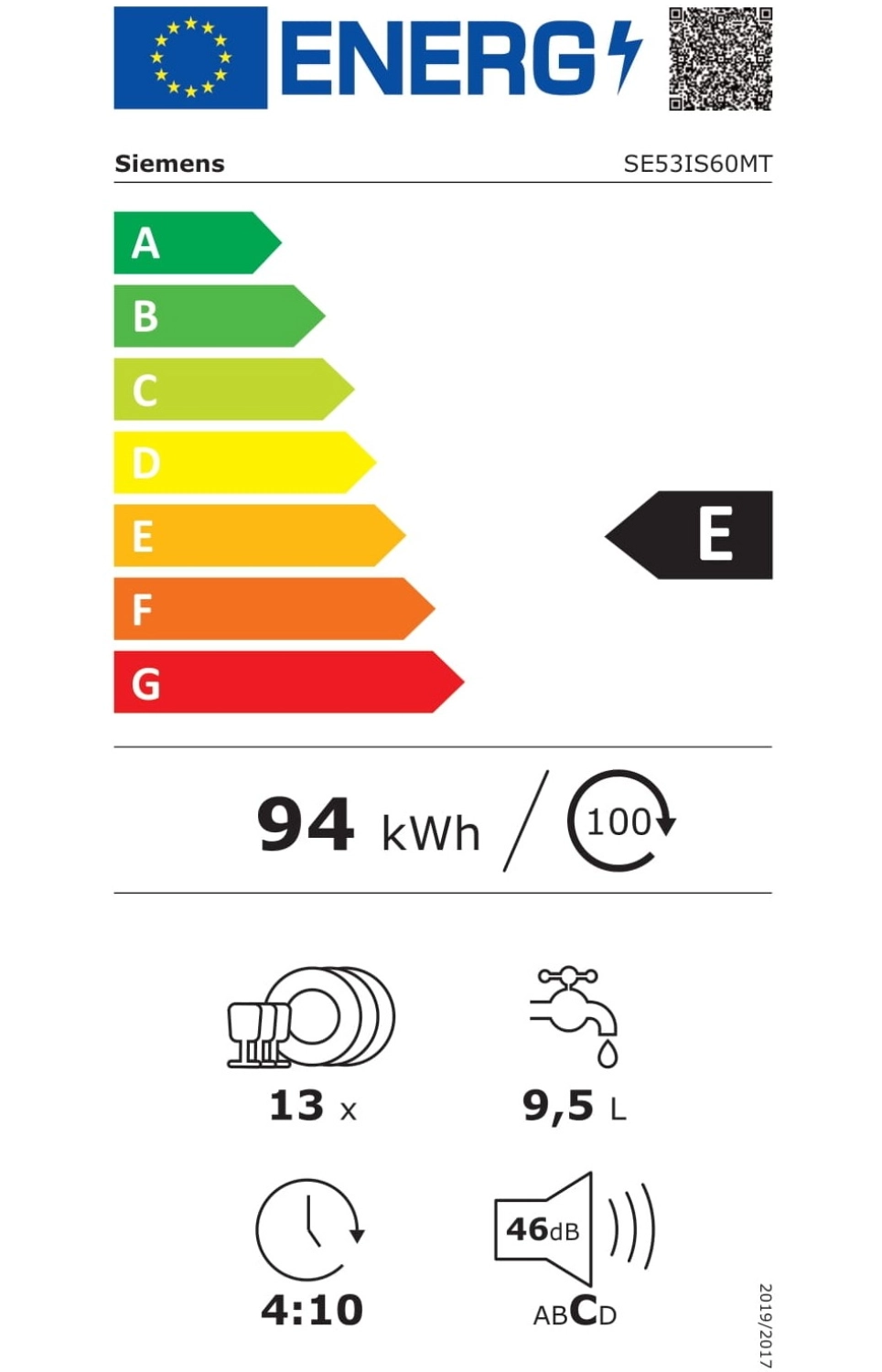 Siemens Iq300 Se53Is60Mt 6 Programlı Yarı Ankastre Bulaşık Makinesi - Görsel 5