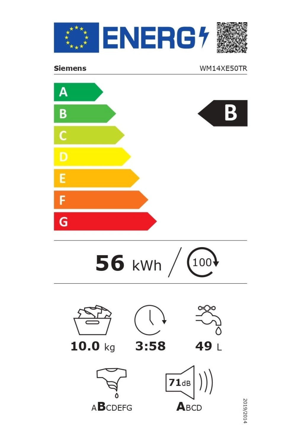 Siemens Wm14Xe50Tr 10 Kg 1400 Devir Beyaz Çamaşır Makinesi - Görsel 5