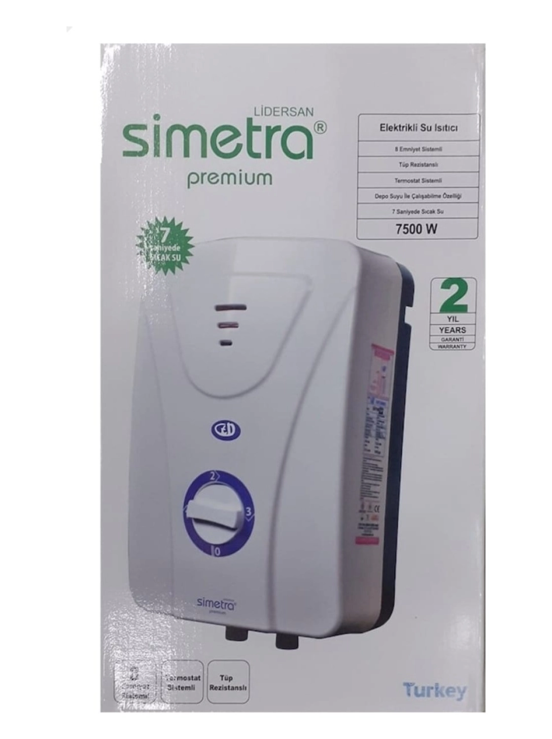 Simetra Elekrıklı Şofben 8Mt Kablolu Tam Takım Set - Görsel 5