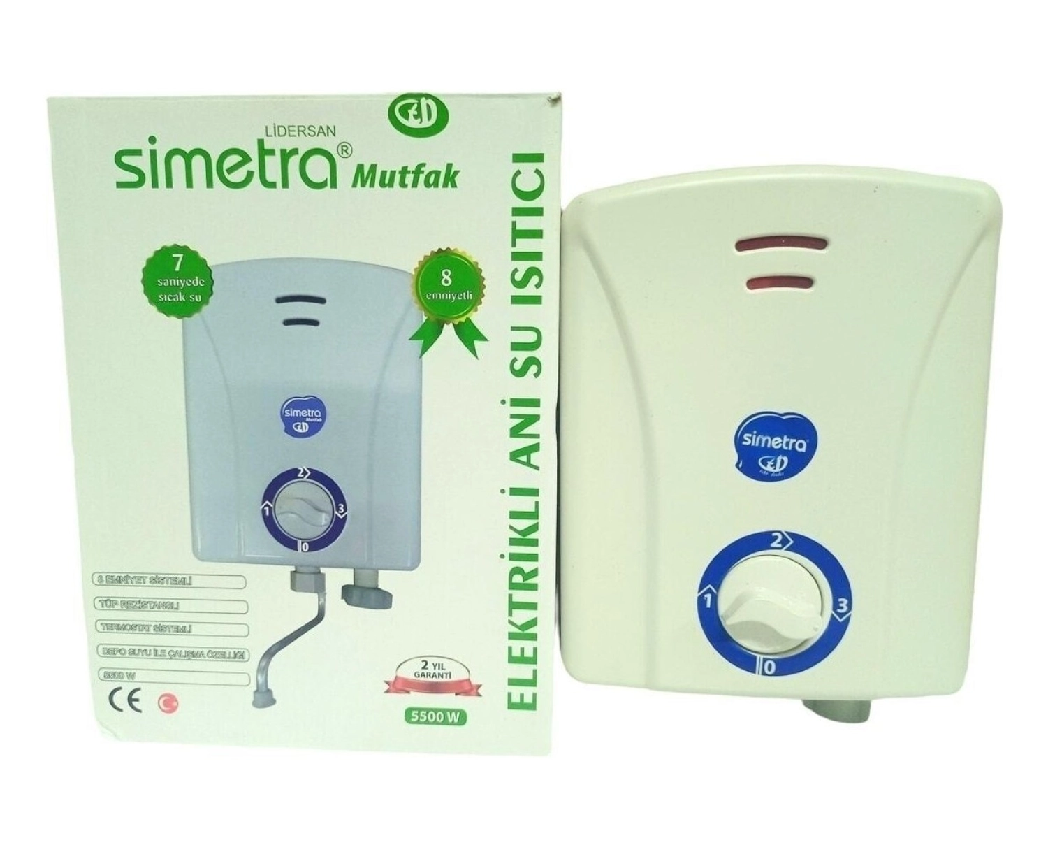 Simetra Mutfak Şofbeni Elektrikli Ani Su Isıtıcısı 5500 W - Görsel 3