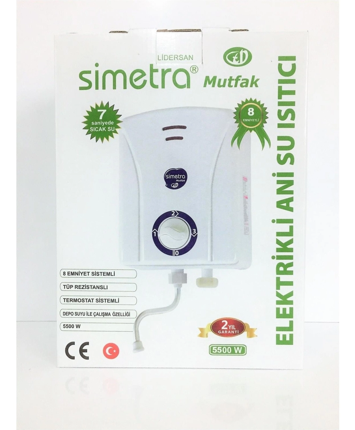 Simetra Mutfak Şofbeni Elektrikli Ani Su Isıtıcısı 5500 W ürün görseli